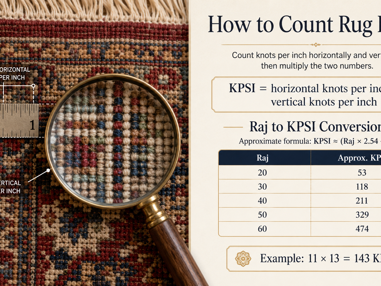 How to Count Rug Knots: A Guide to KPSI and Raj Measurements
