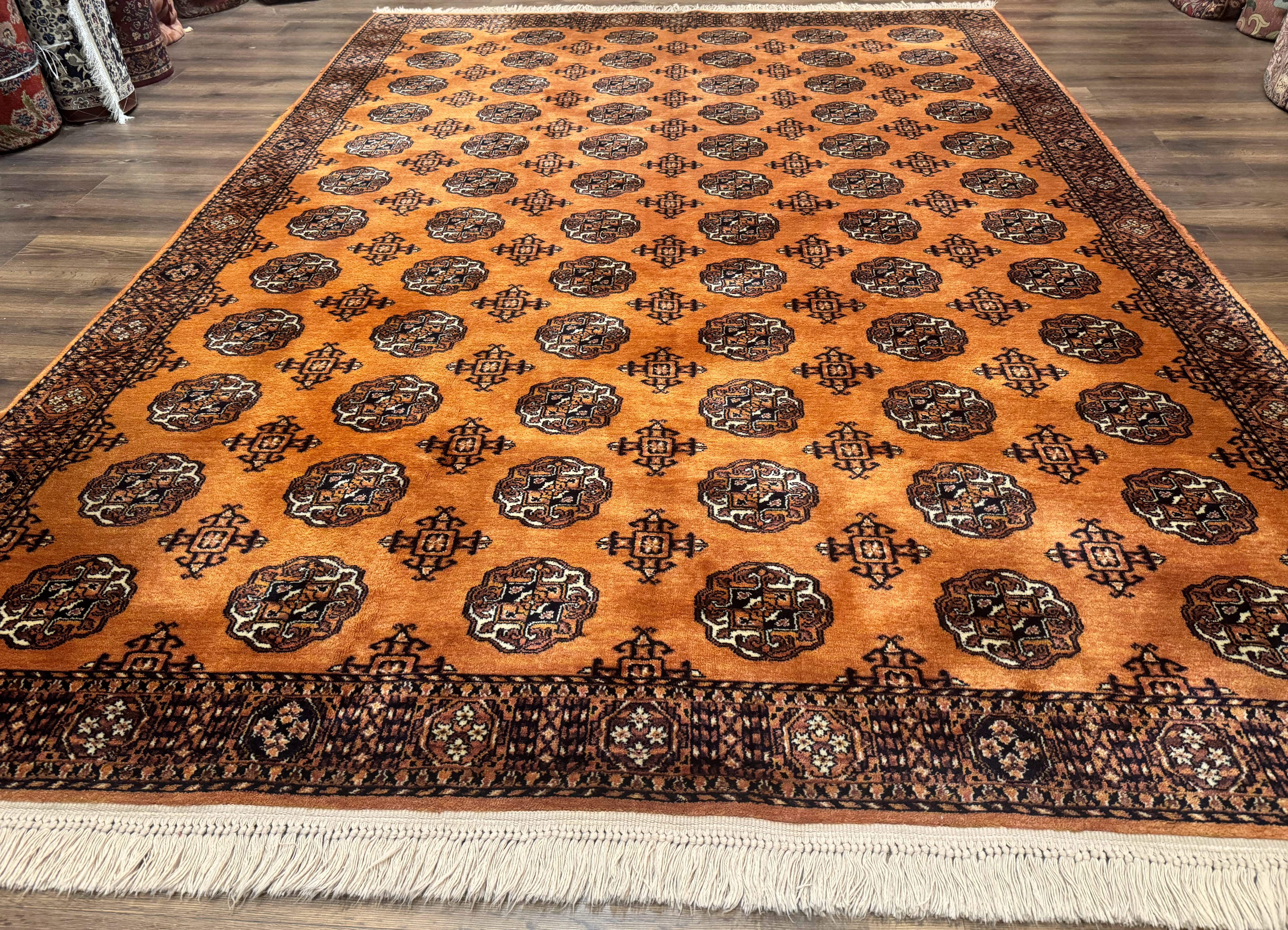 8.8 x 12 Karastan Golden Bokhara Rug #716, Wool Turkoman Carpet, Rare - Jewel Rugs