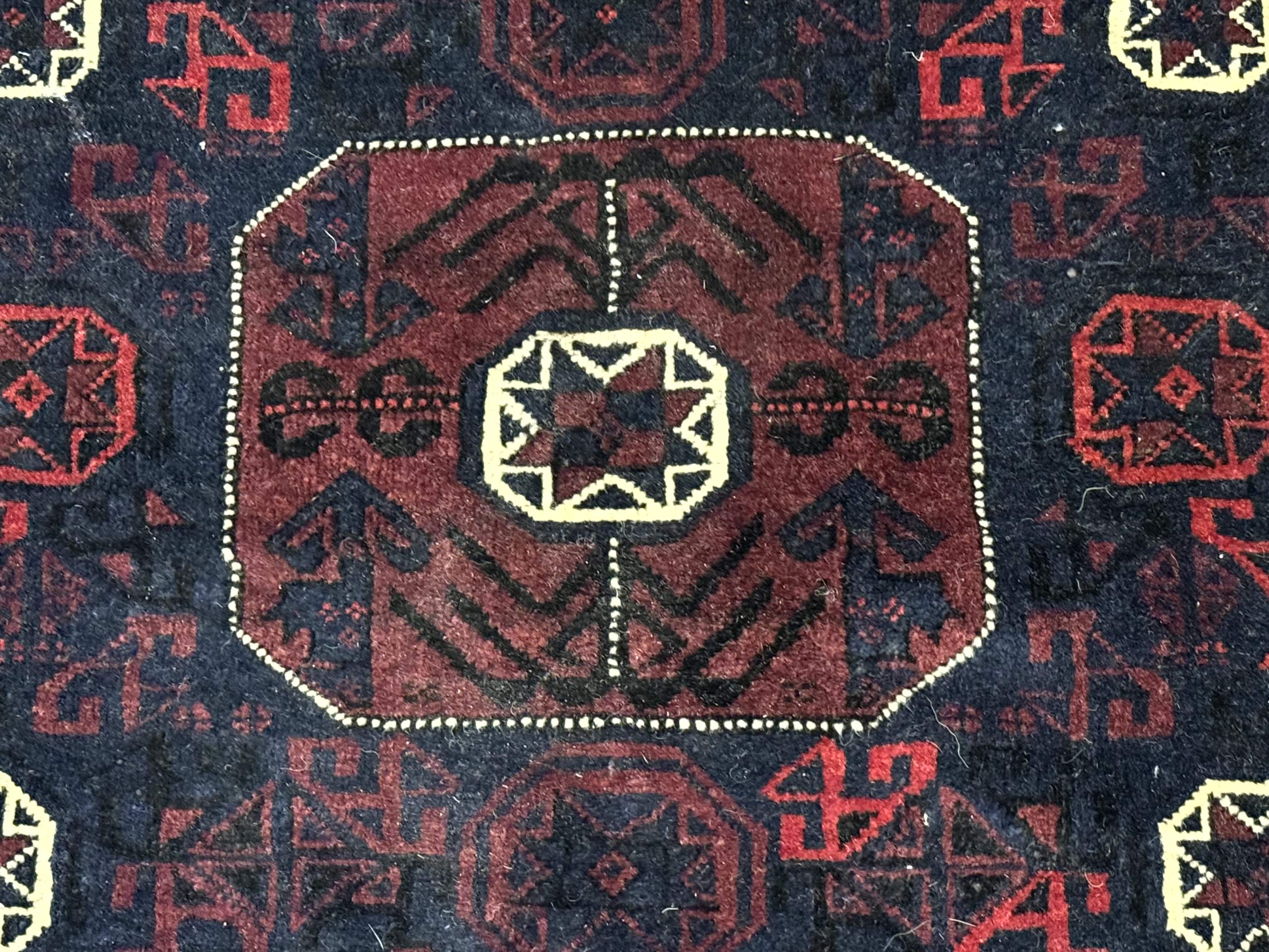 Persian Baluch Bagface Rug 2.6 x 2.6, Navy Blue, Tribal, Antique - Jewel Rugs