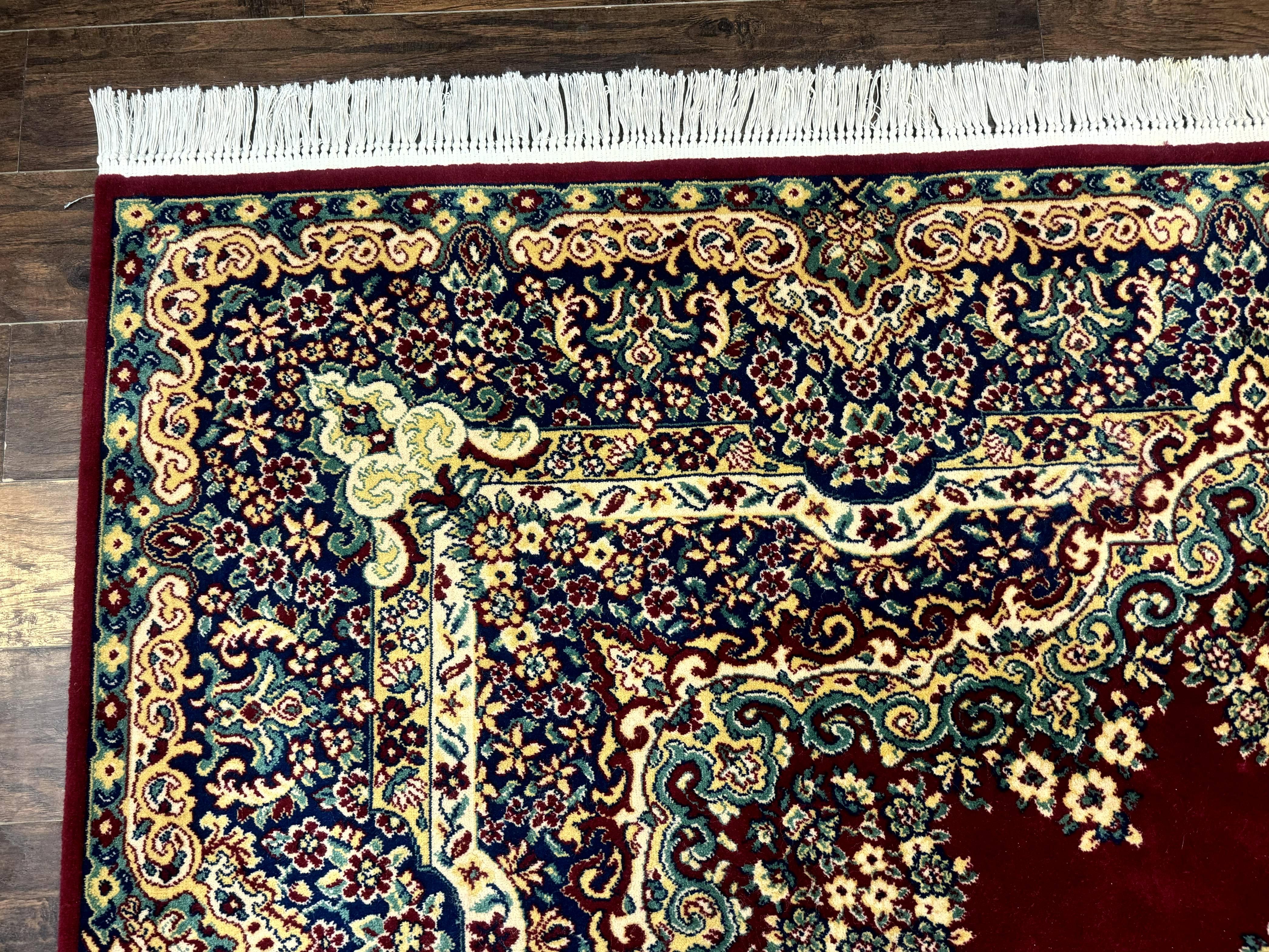 Power Loomed Persian Oriental Rug 9x12, Vintage Wool Pile, Kirman Design - Jewel Rugs