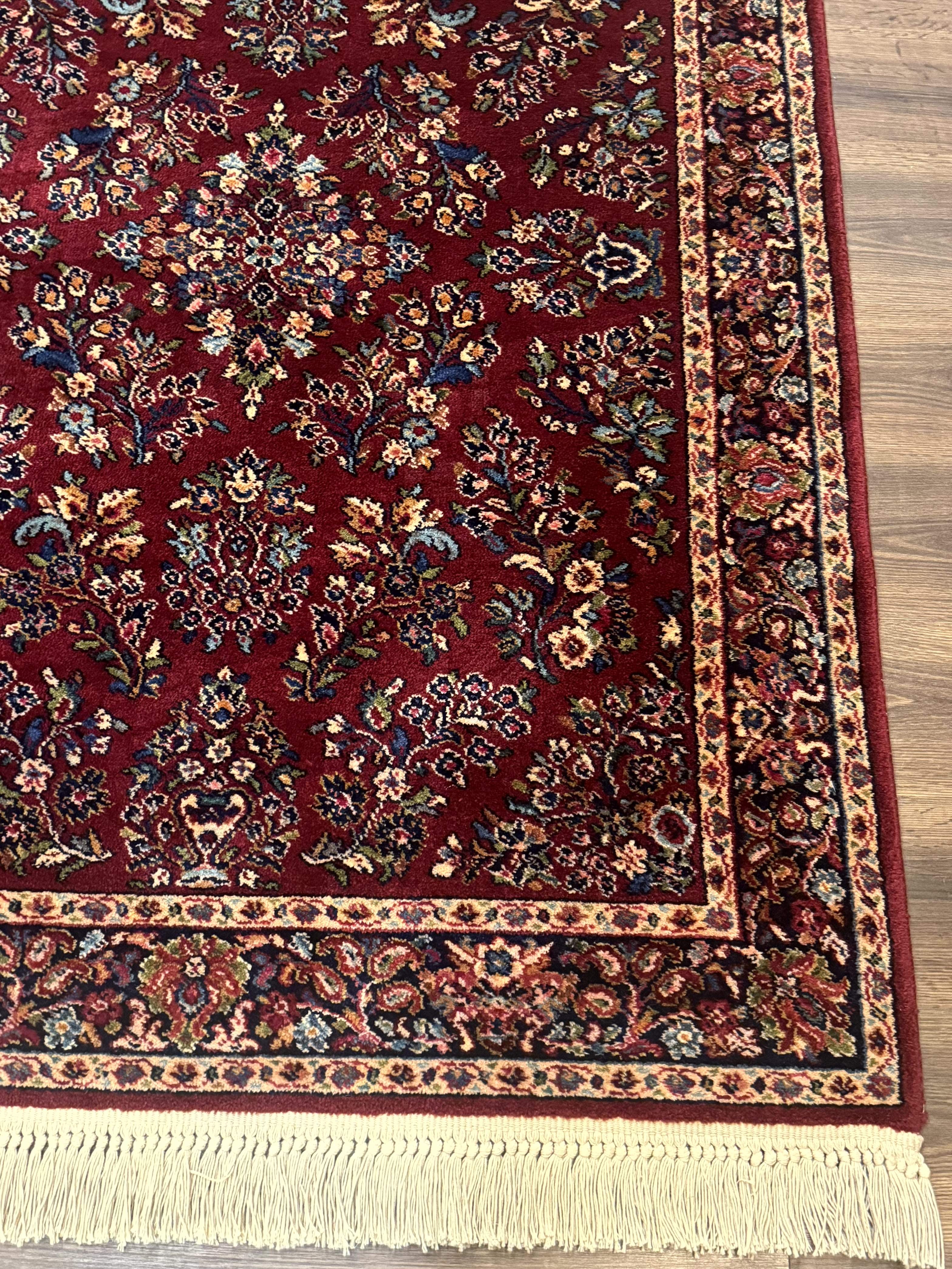 4x6 Karastan Rug Red Sarouk #785, Wool Pile Original 700 Series, Vintage Discontinued - Jewel Rugs
