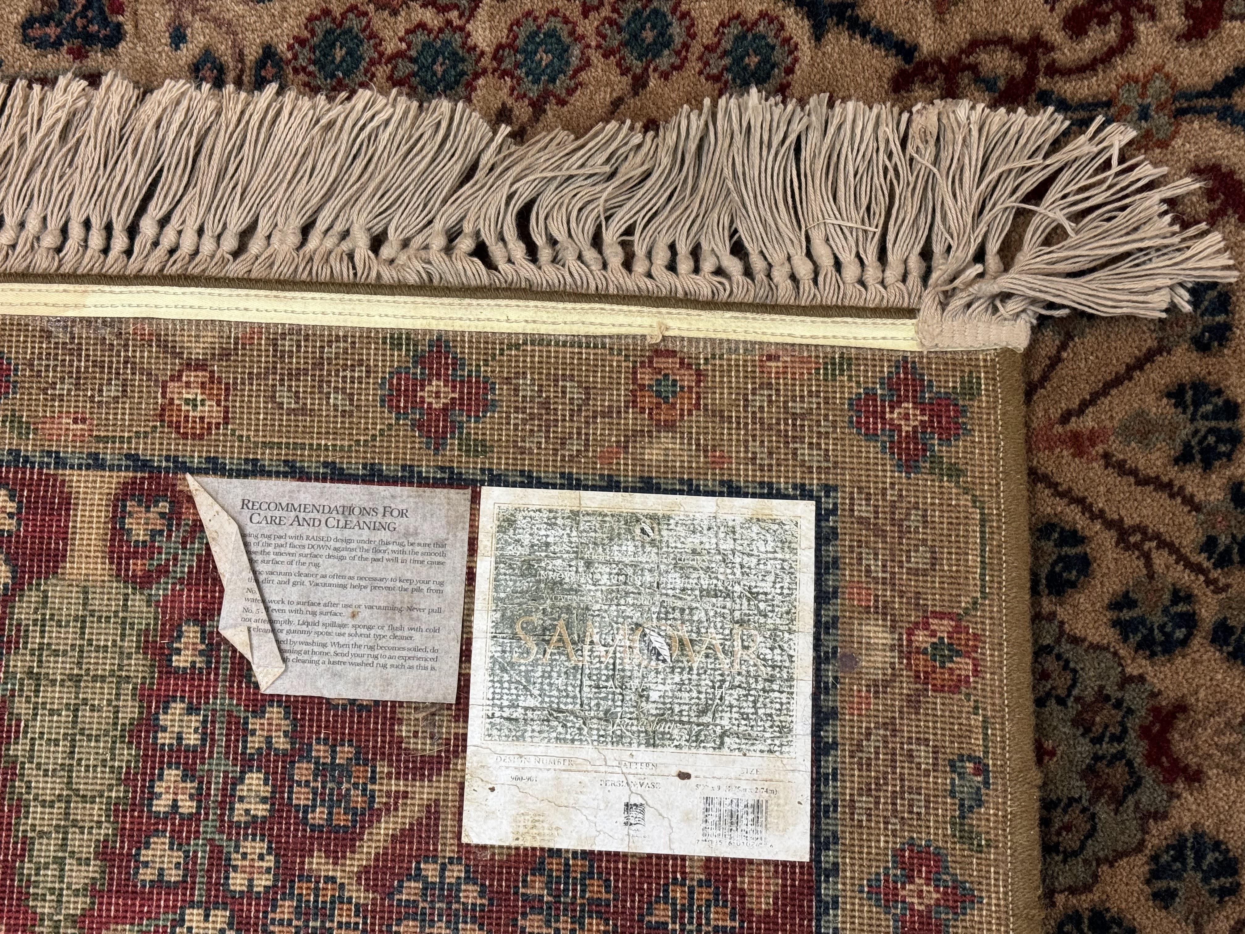 Karastan Rug 5.9 x 9 Samovar Teawash #900-901 Persian Vase Pattern, Wool Karastan Carpet, Traditional Area Rug, Allover Pattern Vintage Rug - Jewel Rugs