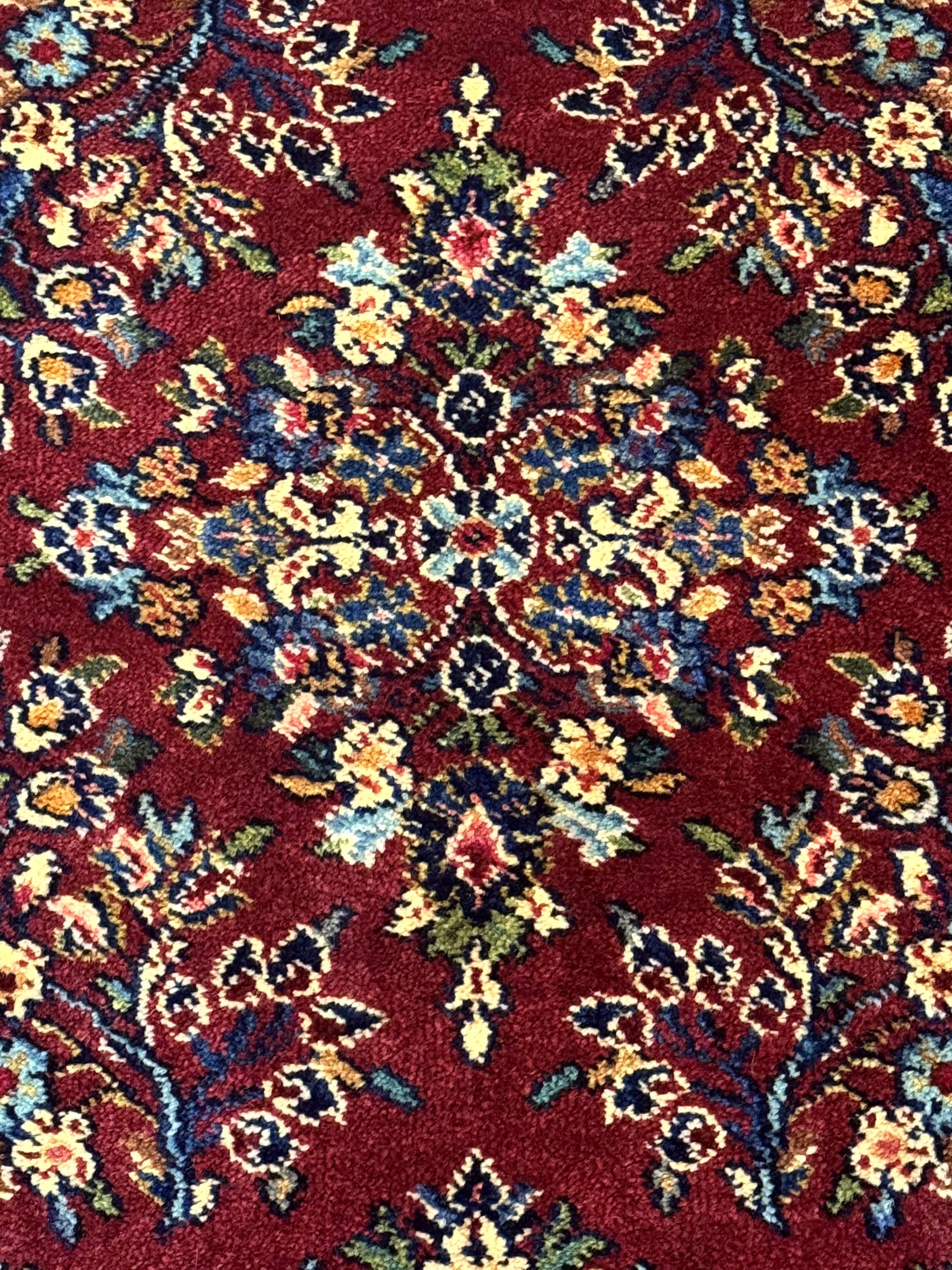 4x6 Karastan Rug Red Sarouk #785, Wool Pile Original 700 Series, Vintage Discontinued - Jewel Rugs
