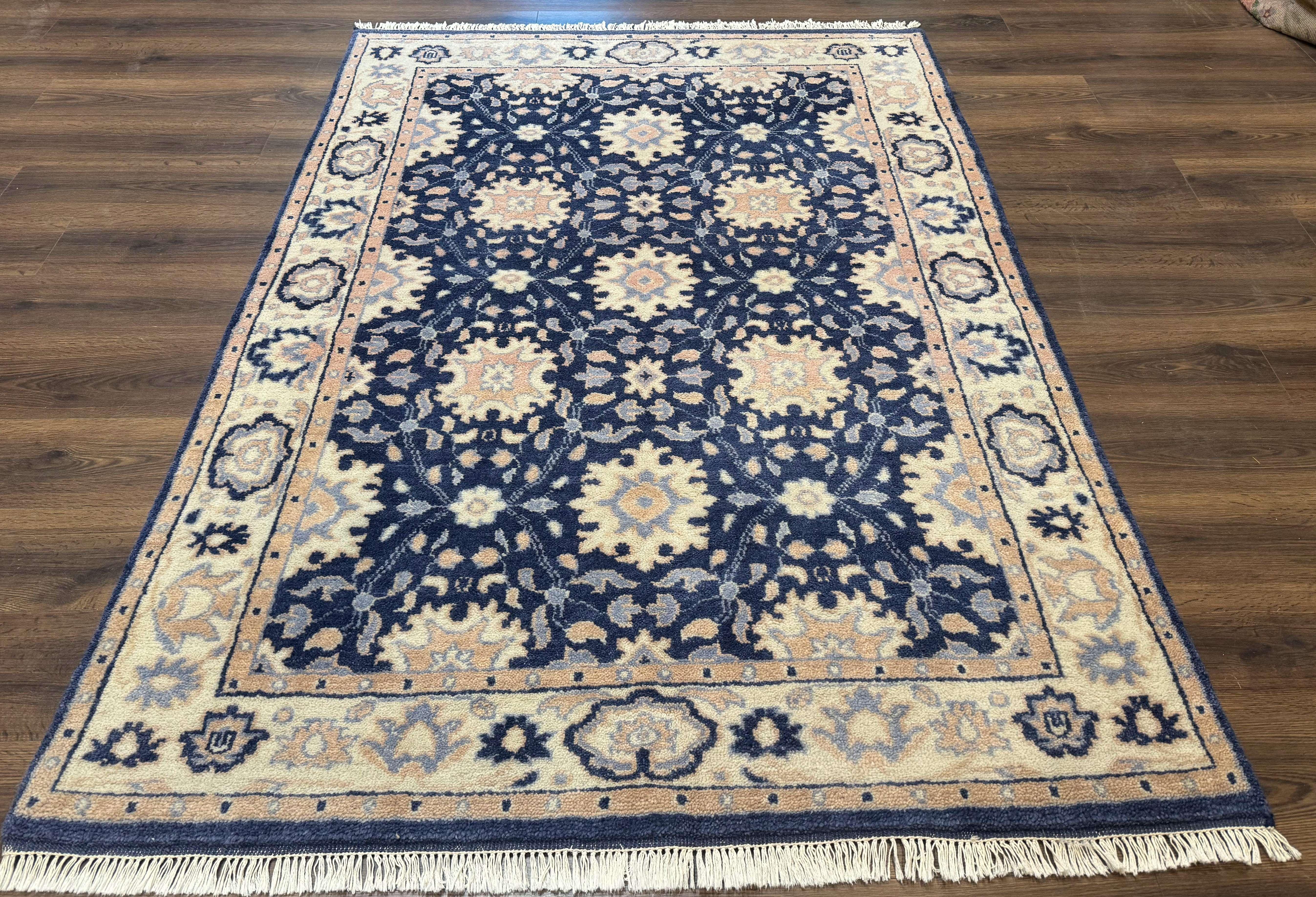 Blue and Beige Indian Rug, Indo Persian Carpet - Jewel Rugs