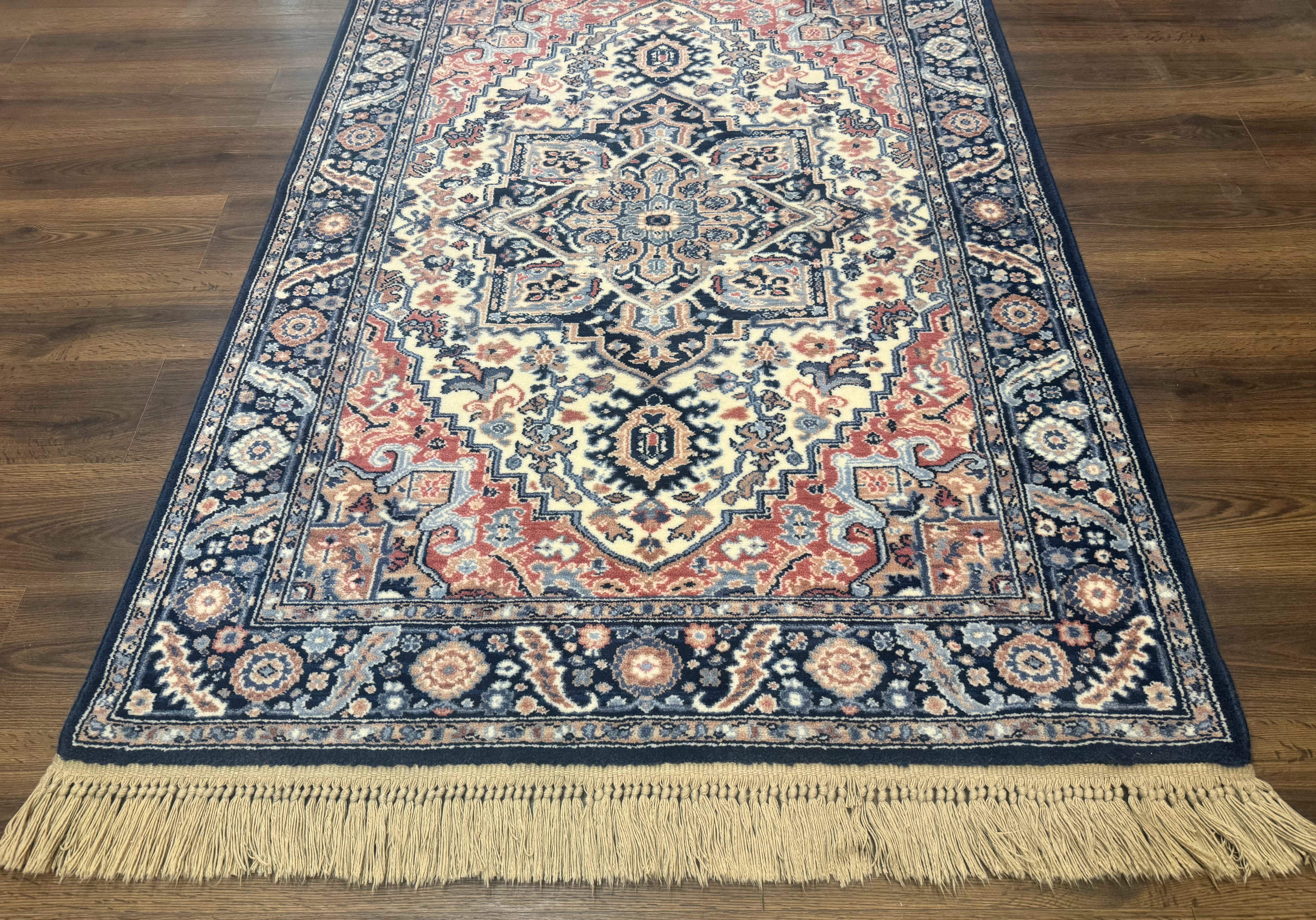 4x6 Karastan Rug Blue Heriz Rug #748, Vintage Wool Karastan Carpet - Jewel Rugs