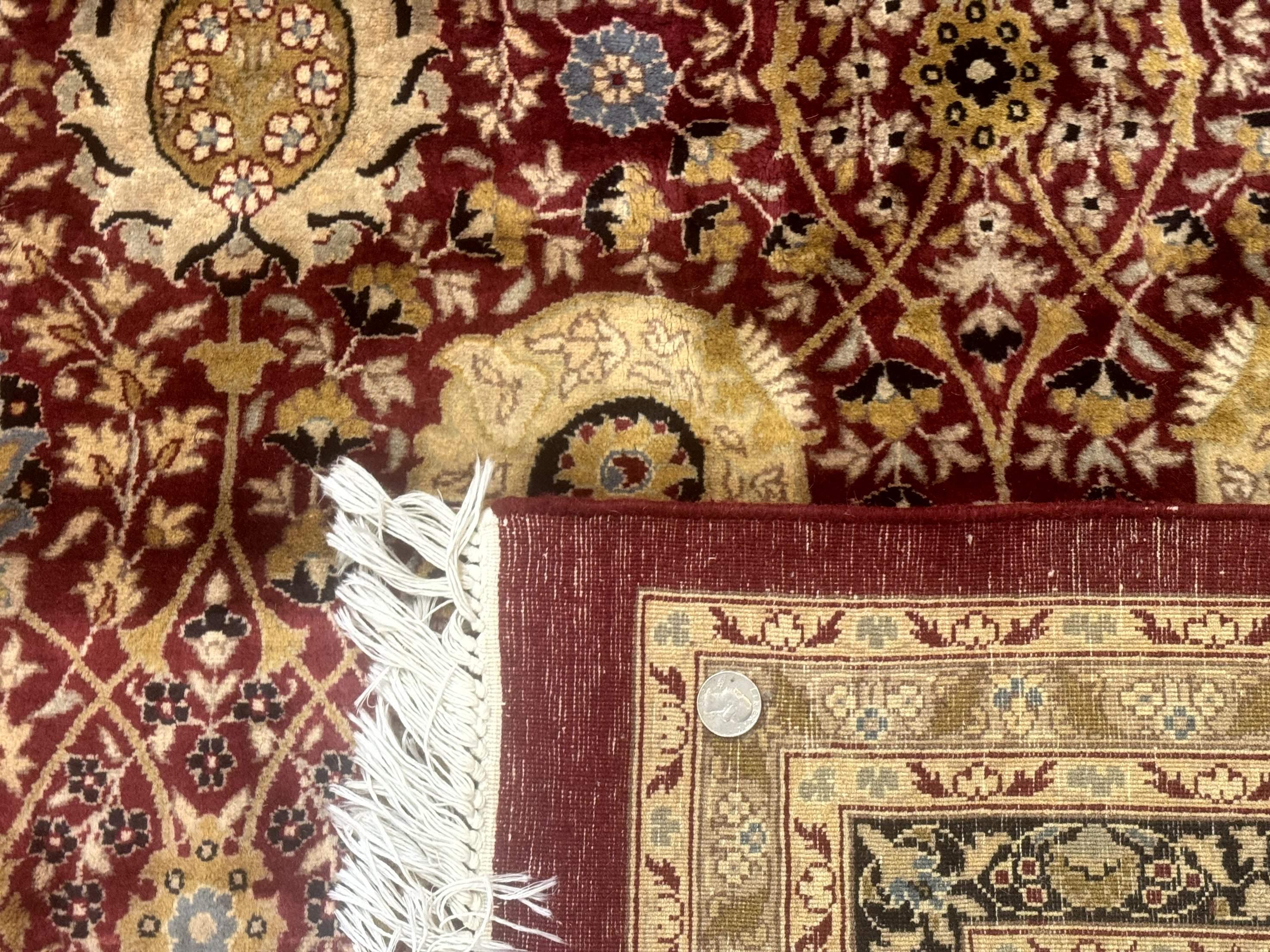 Palace Size Pak Persian Rug 12x15, Brick Red, Allover Pattern, Handmade Oversized Wool Oriental Carpet, Large Area Rug, Fine 225 KPSI - Jewel Rugs