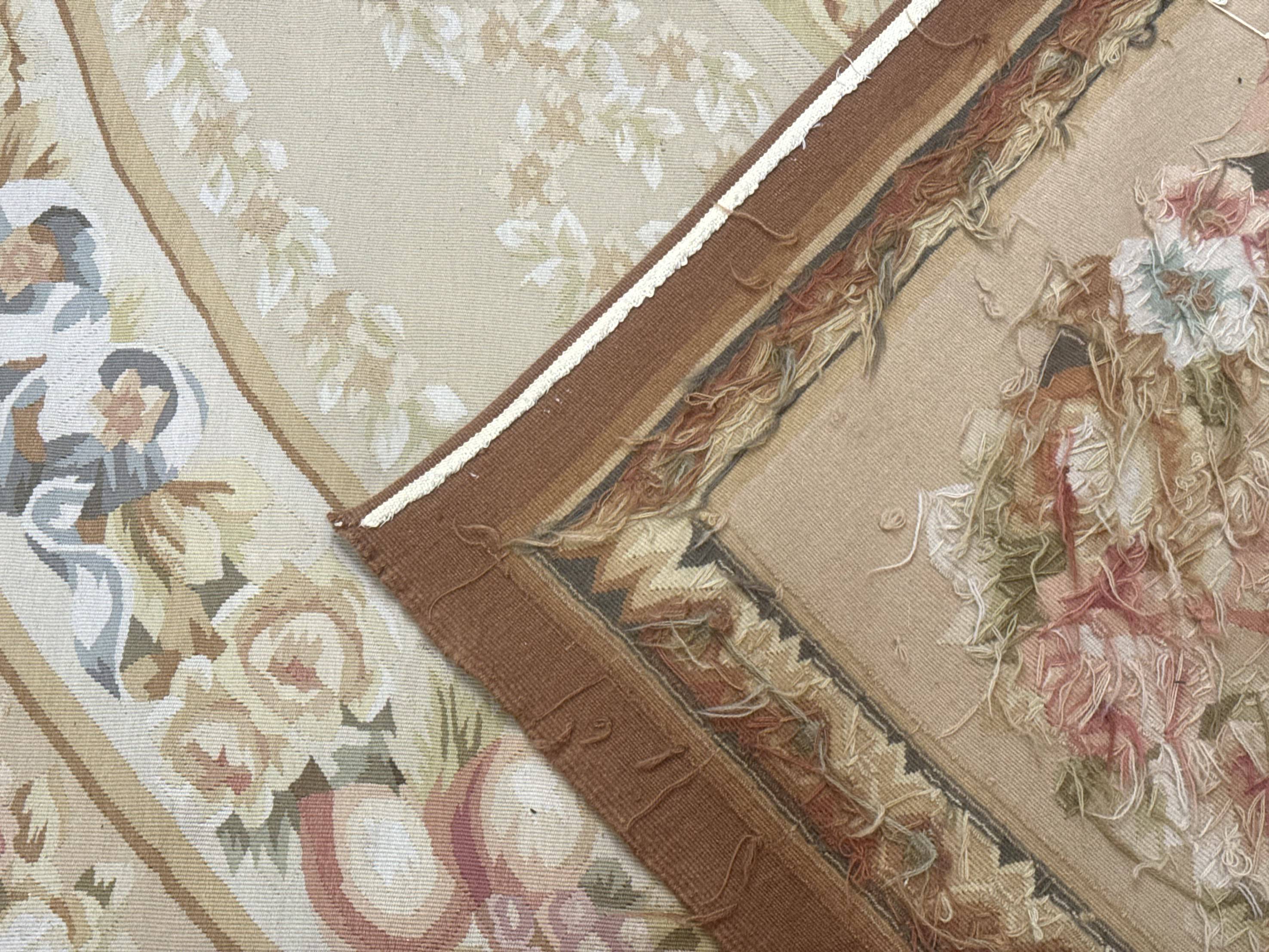 Aubusson Rug 9x12, French European Design, Floral, Elegant - Jewel Rugs