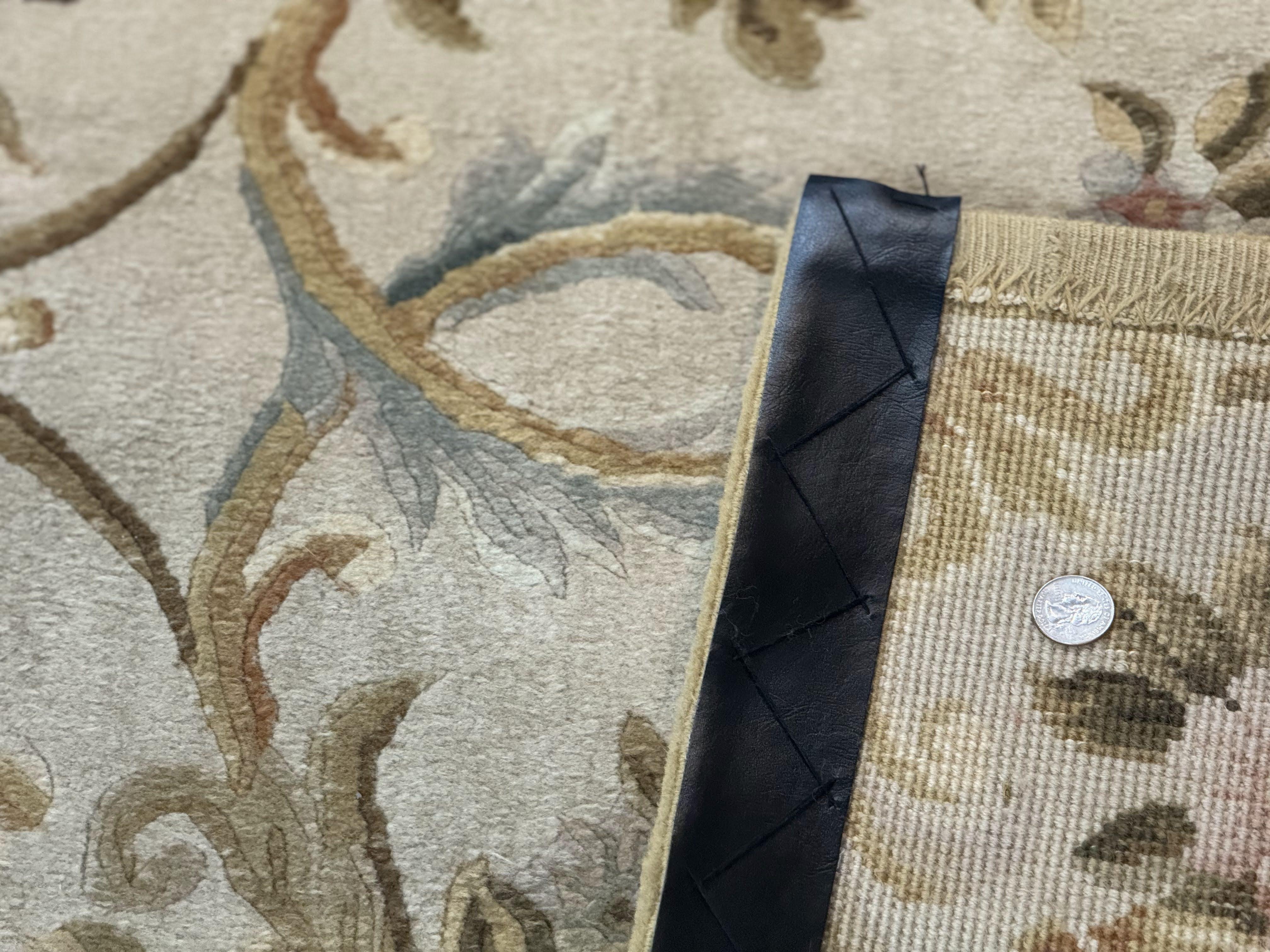 Aubusson Rug 8x10, French European Design, Vintage Handmade Wool Carpet, Aubusson Rug with Pile, Floral - Jewel Rugs