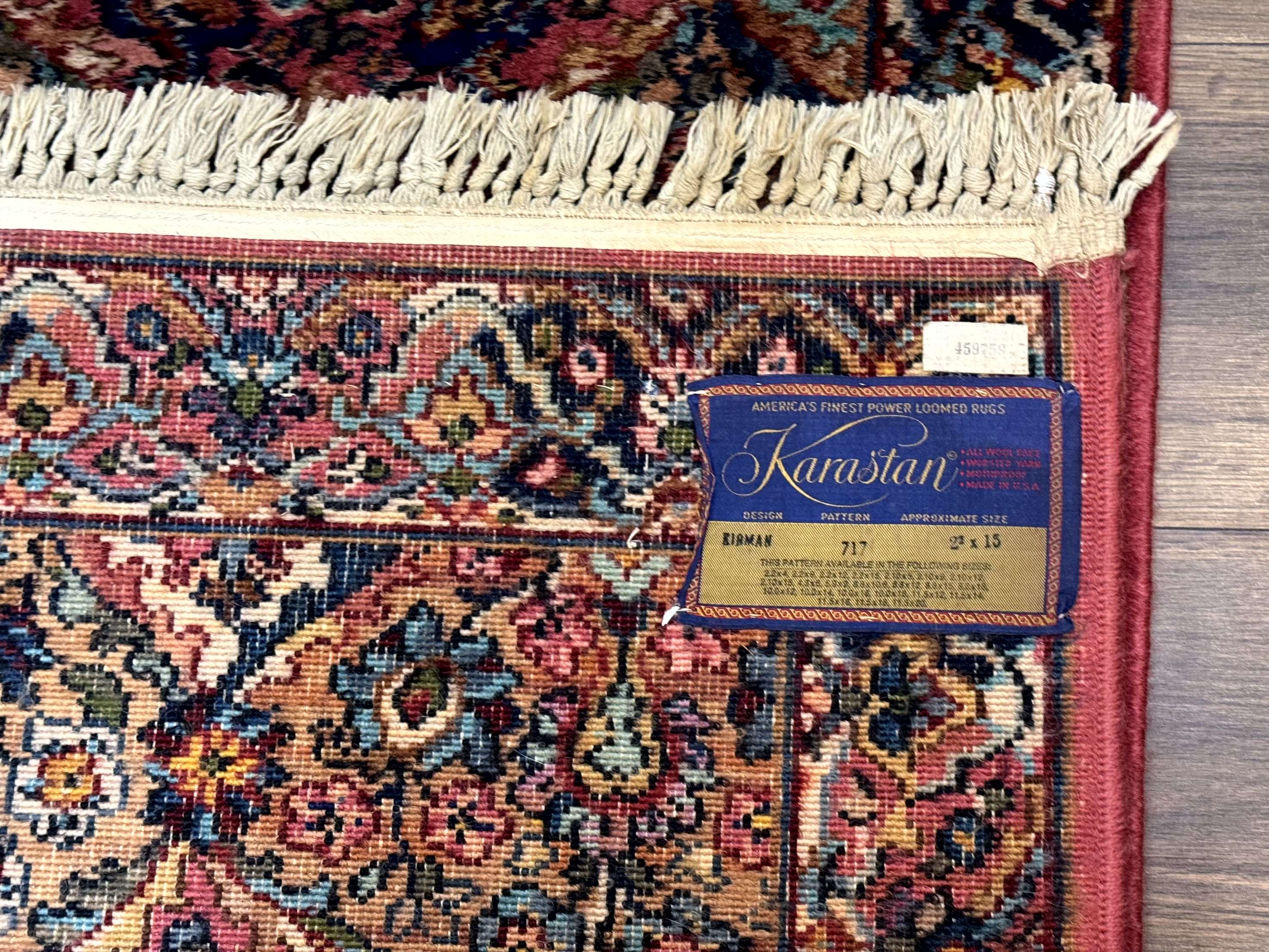 Karastan Runner Rug 2x15, Multicolor Panel Kirman #717, Wool, Original 700 Series, Antique - Jewel Rugs