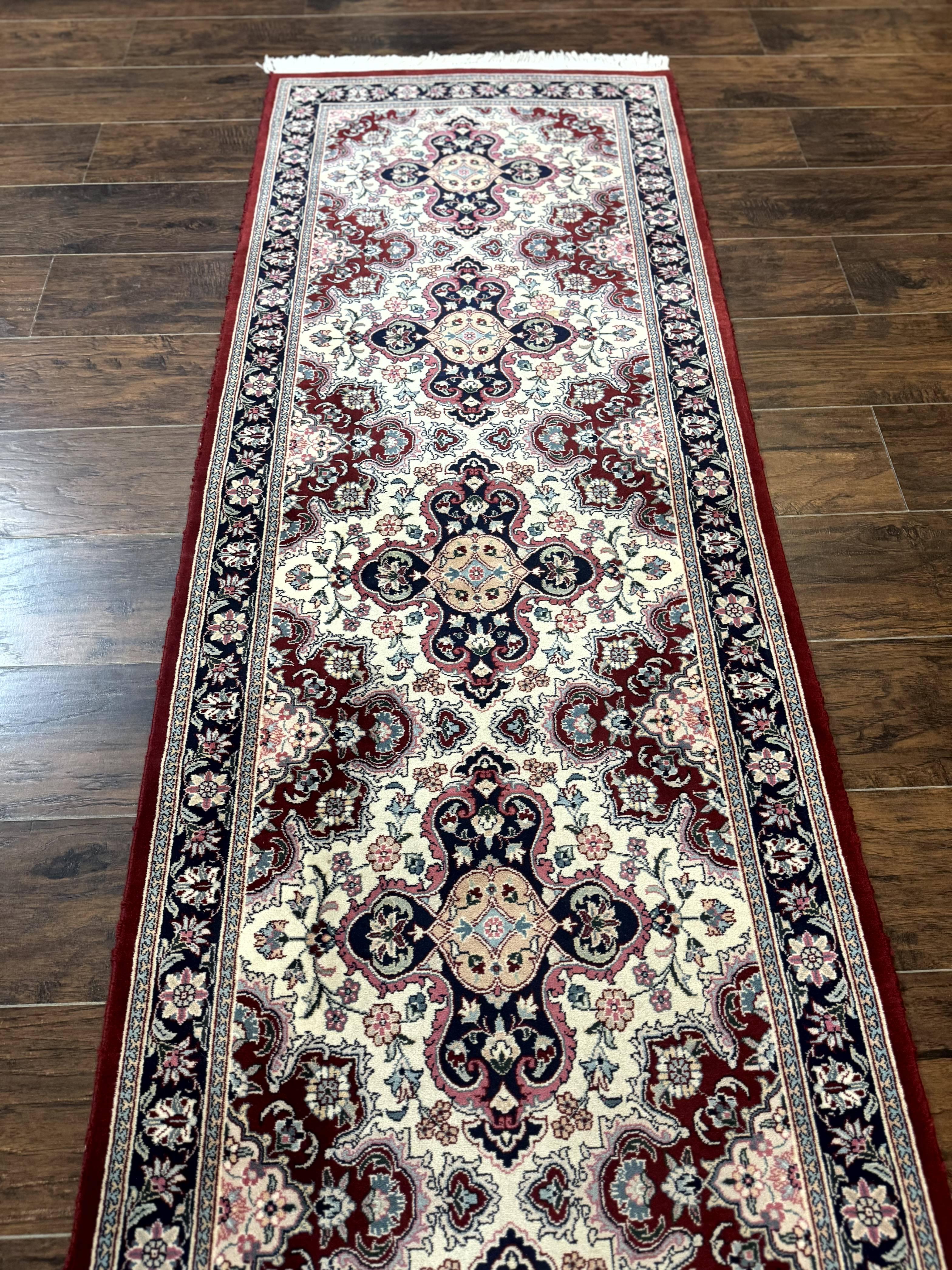 Sino Persian Runner Rug 2.7 x 8, Floral, Handmade, 250 KPSI - Jewel Rugs