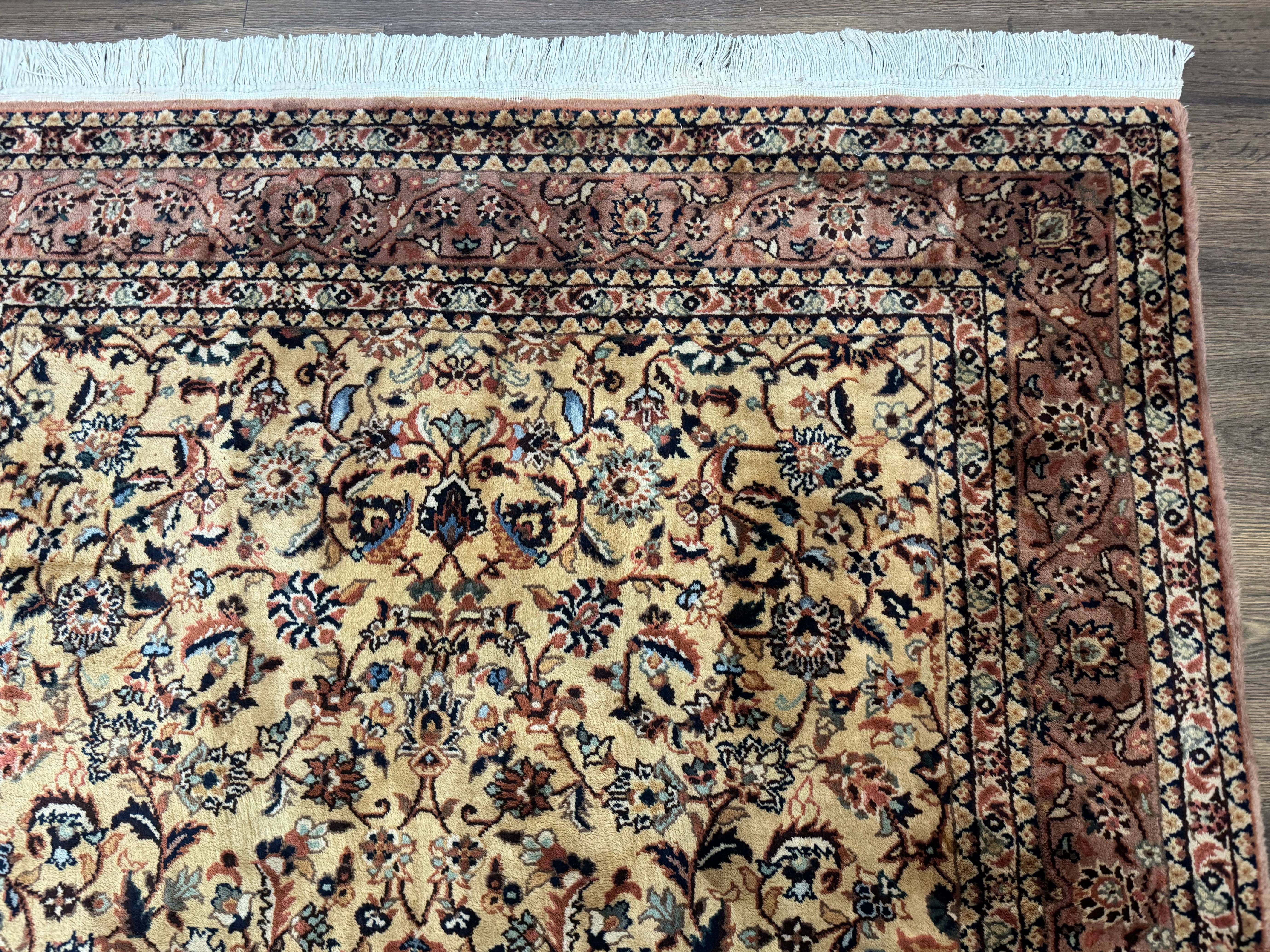 Indo Persian Rug 5x8, Light Tan/Camel, Allover Design - Jewel Rugs