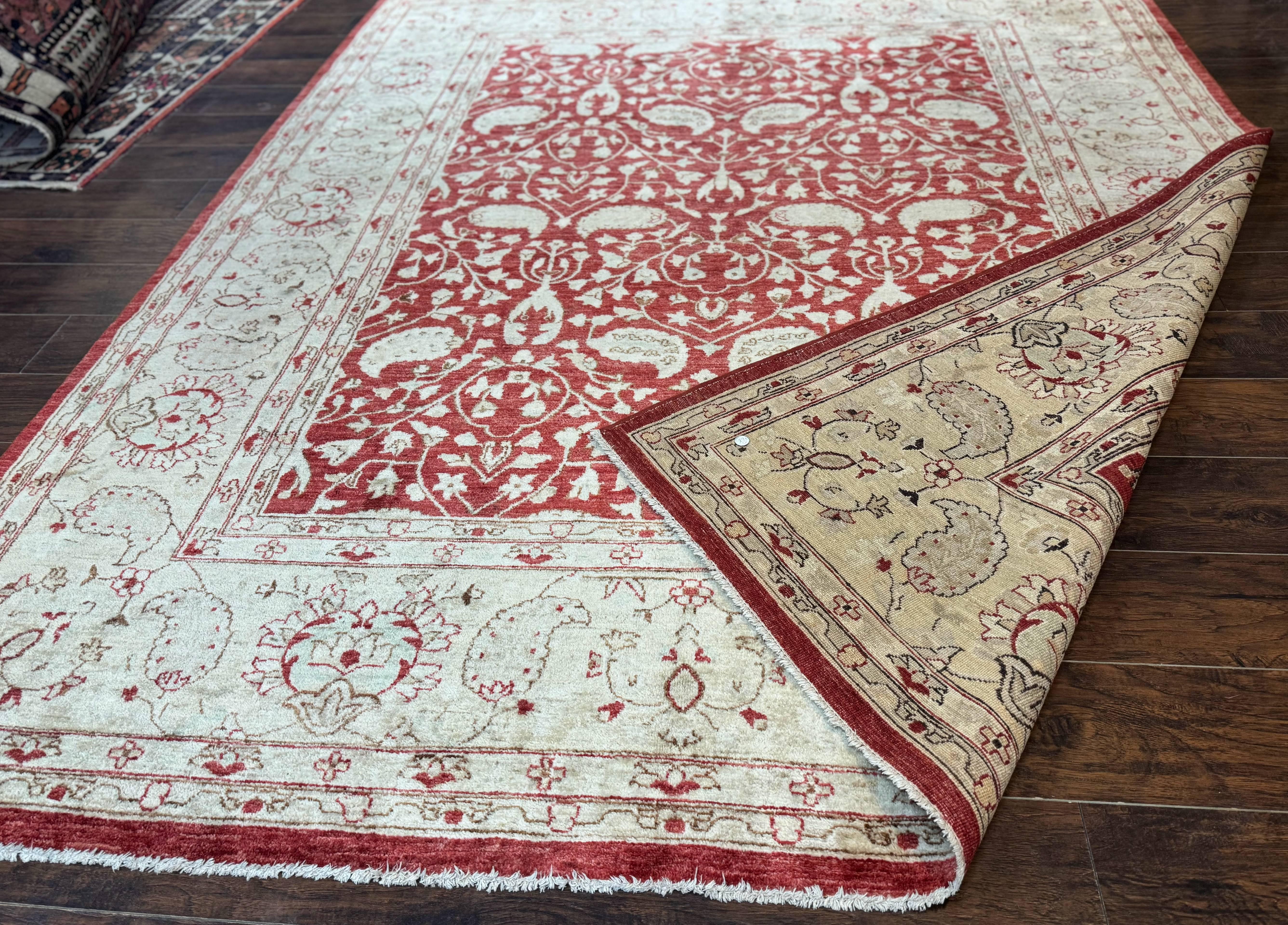 Pakistani Chobi Rug 8x10, Red, Handmade - Jewel Rugs