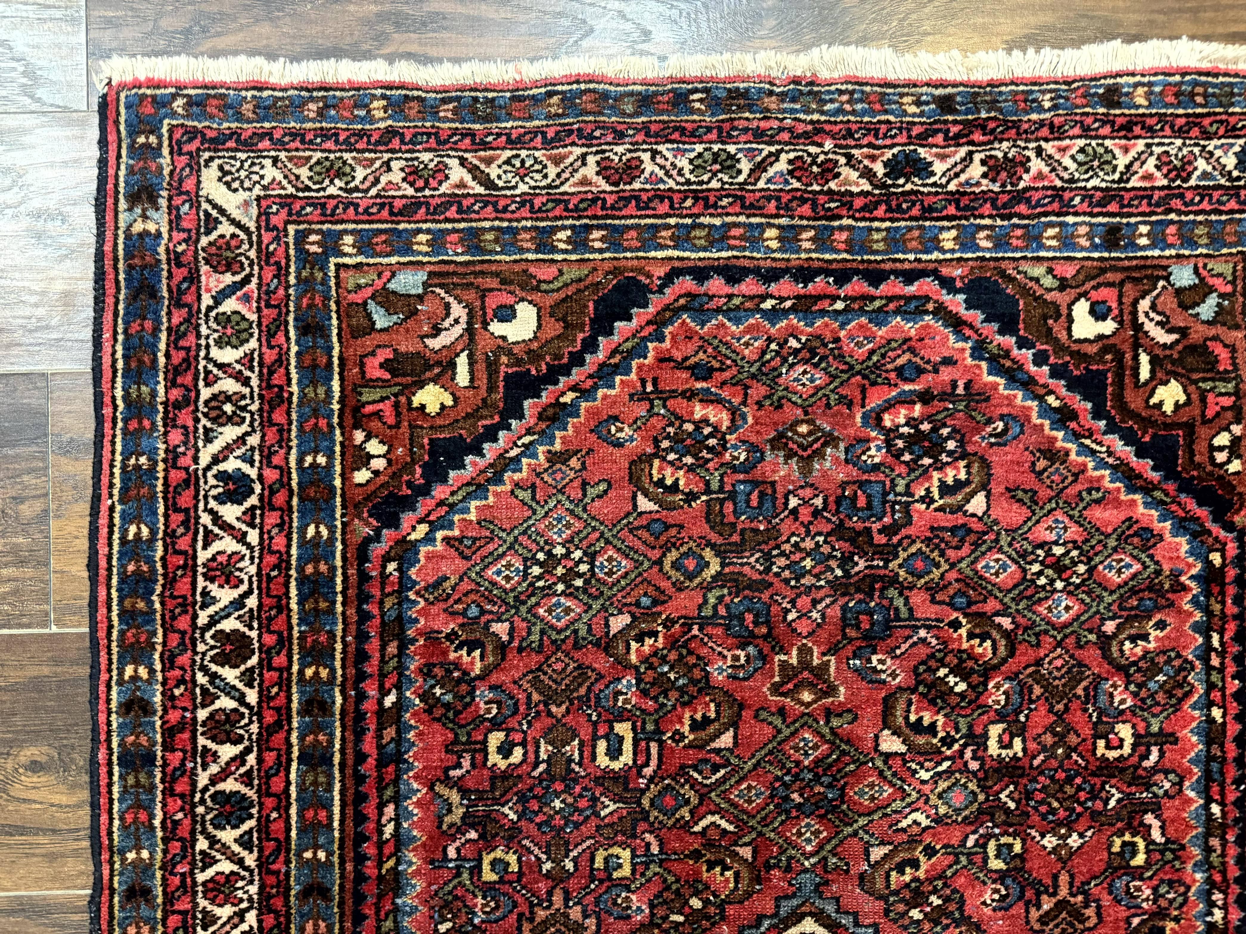 Antique Persian Tribal Rug 3.6 x 5, Hamadan Angelas Rug - Jewel Rugs