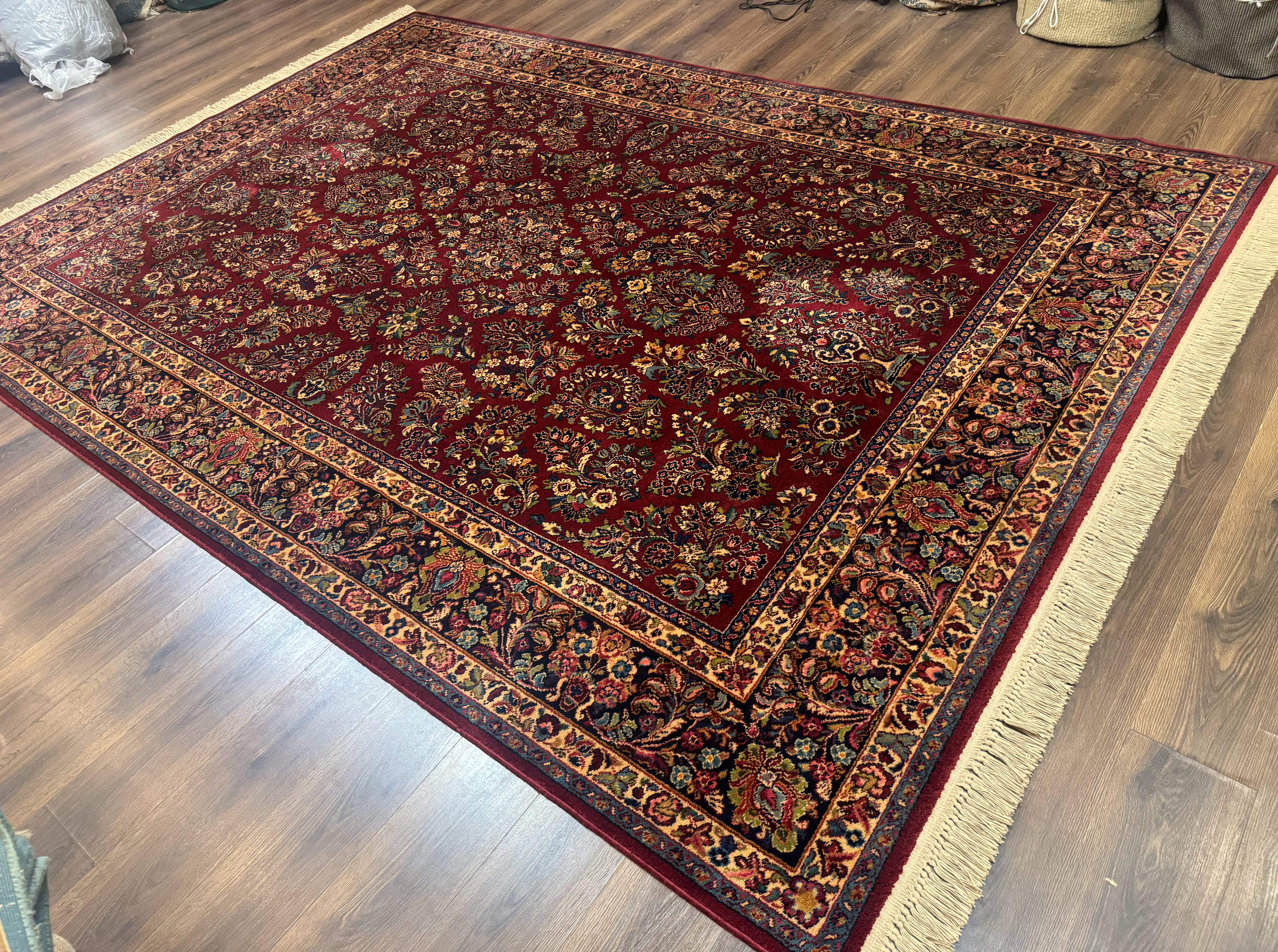 Karastan Red Sarouk Rug #785, Wool Karastan Carpet 8.8 x 12 - Jewel Rugs
