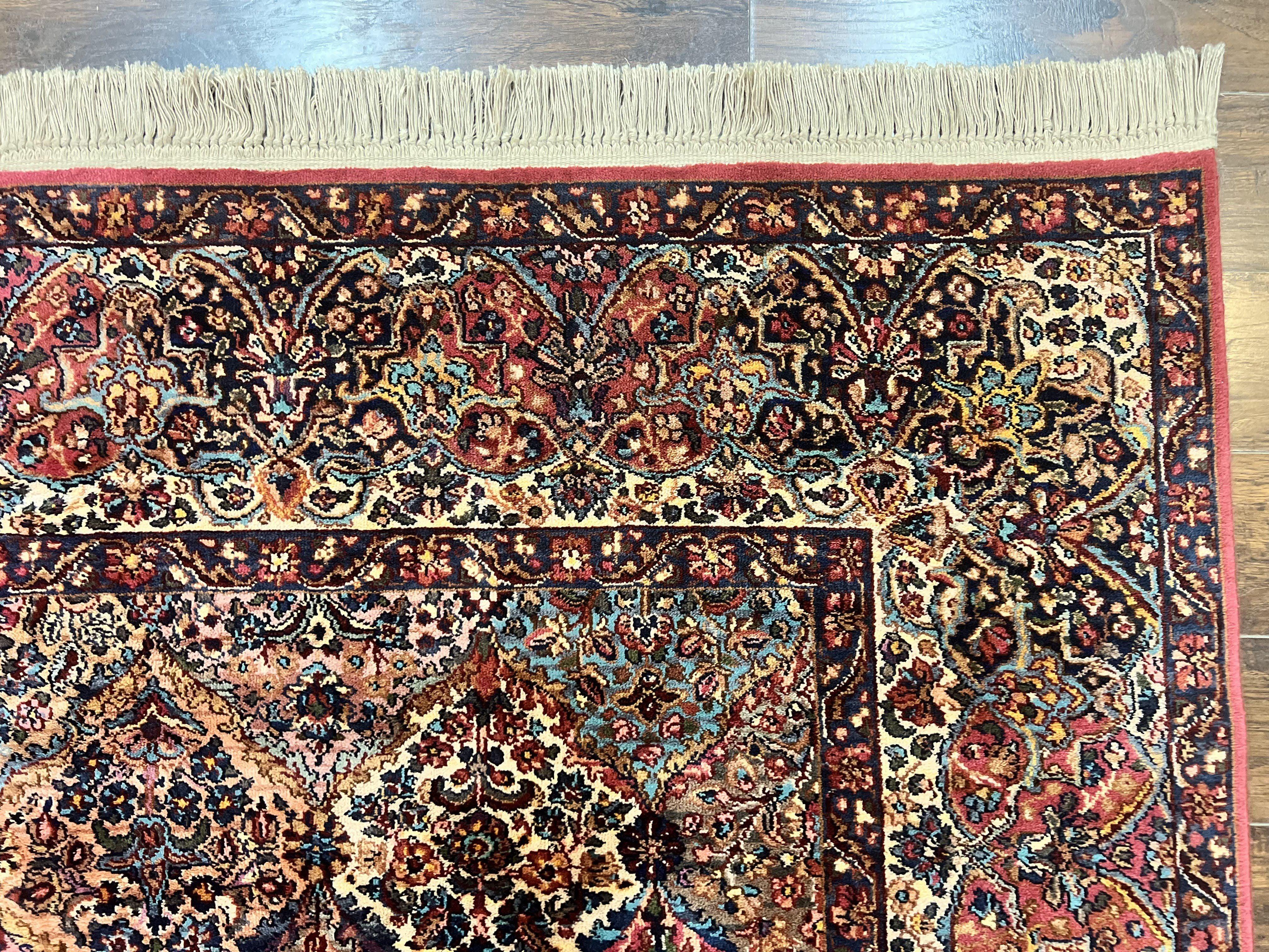Karastan Multicolor Panel Kirman Rug #717, Wool Karastan Rug 8' 8" x 12', Vintage Multipanel Kirman, Original Karastan Collection 700 Series - Jewel Rugs