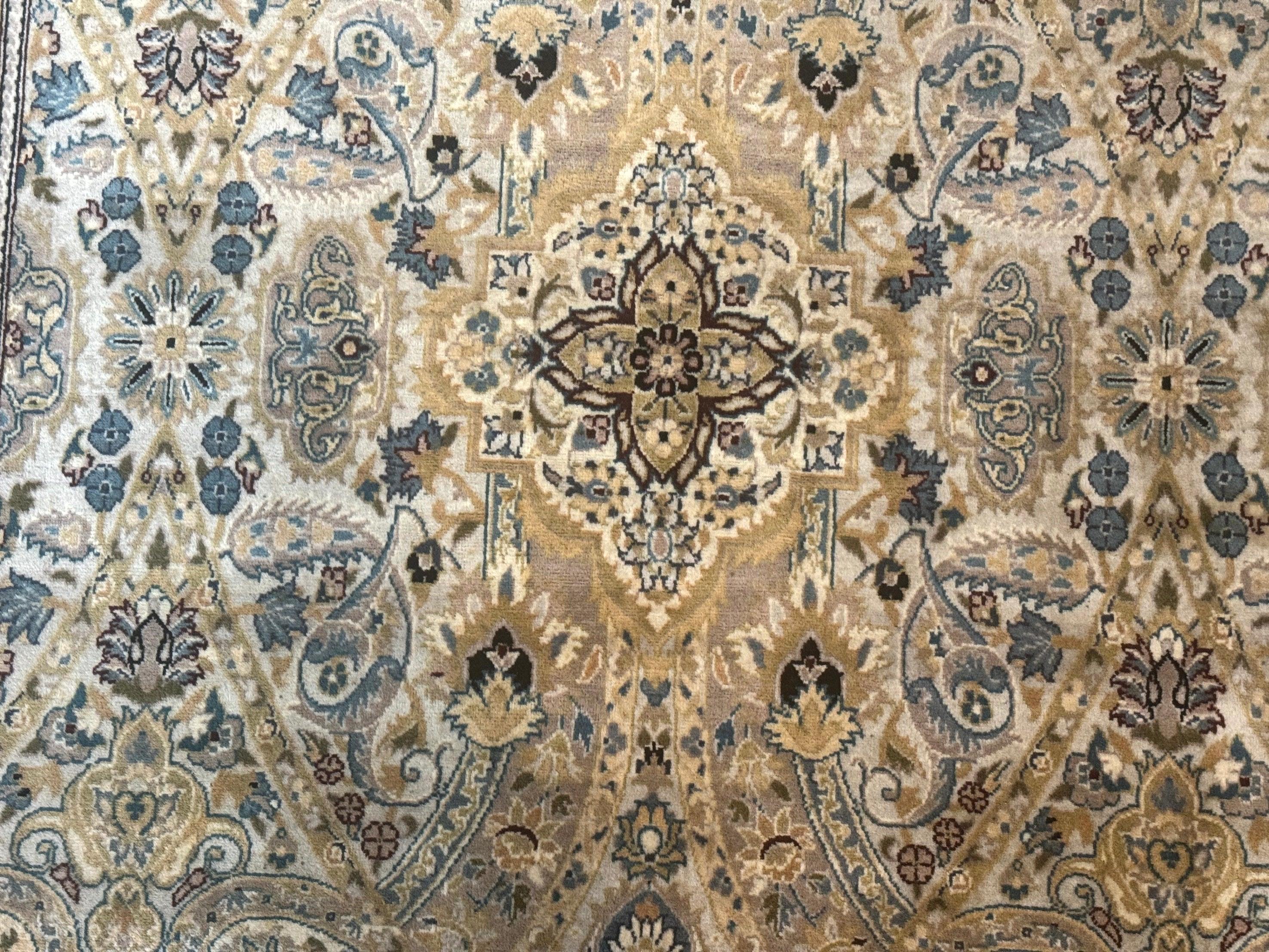 Wool Pak Persian Rug 5x7, Floral, Cream Color, Fine 290 KPSI - Jewel Rugs