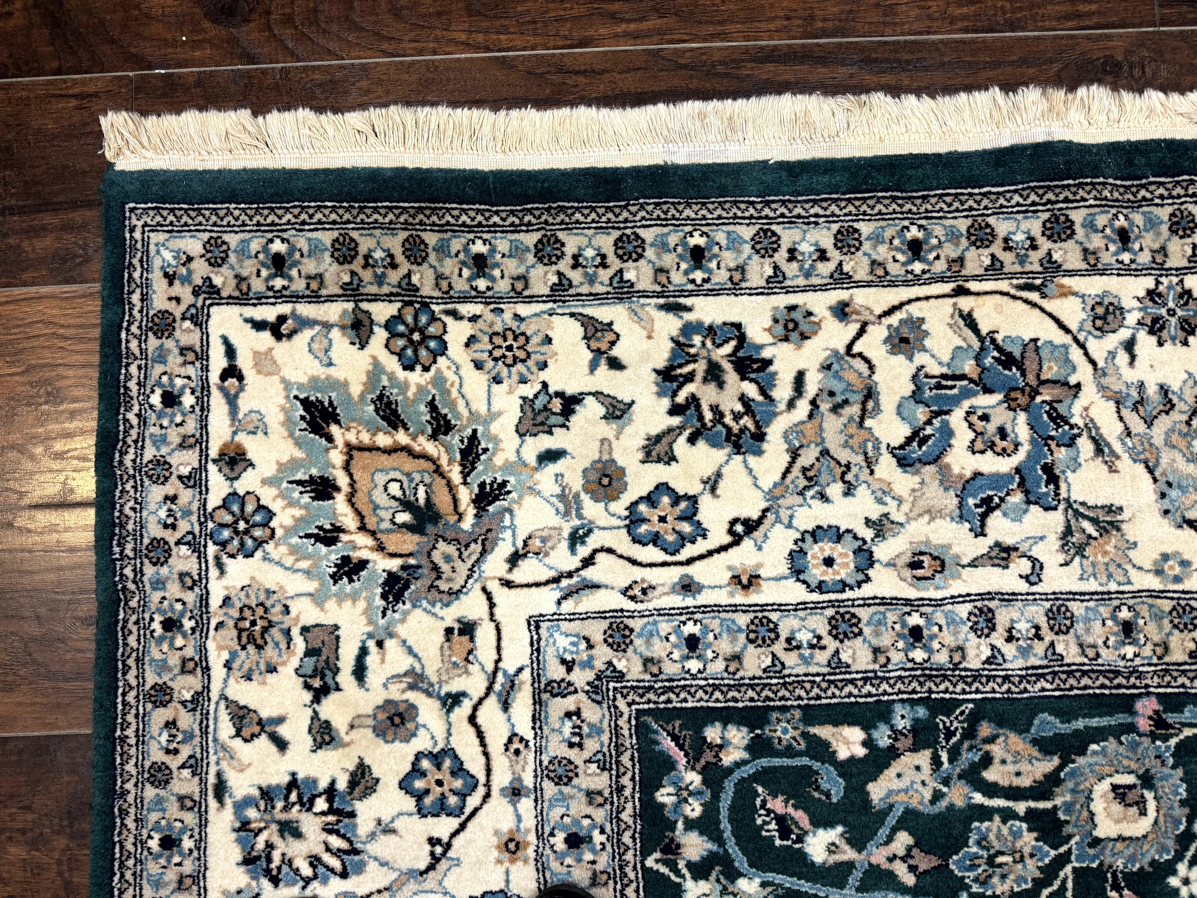 Pak Persian Rug 9x12, Dark Green, Floral Allover - Jewel Rugs