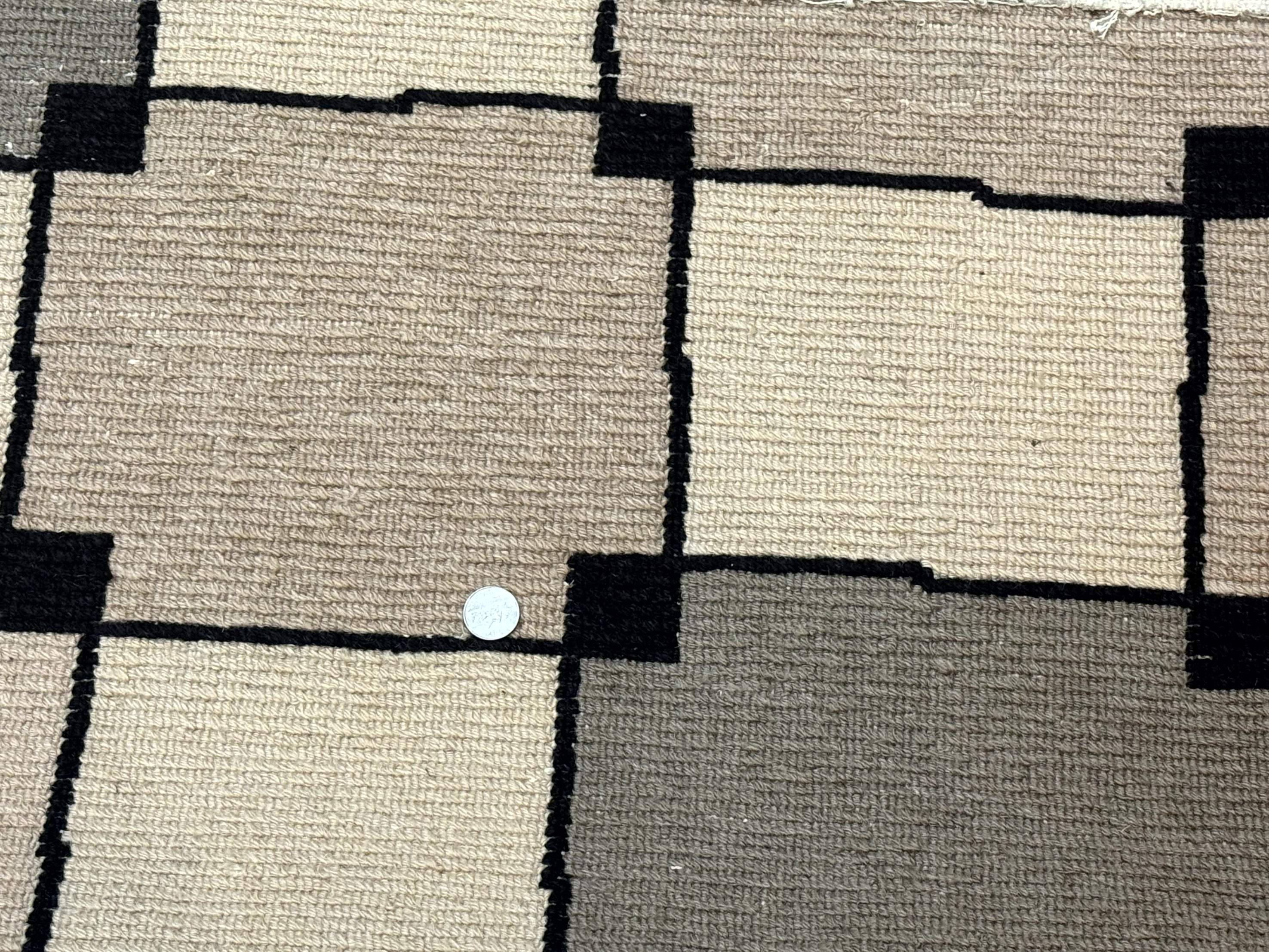 Tibetan Wool Rug 5x8, Contemporary Modern Carpet, Abstract Design, Soft Thick Pile, Pair B - Jewel Rugs