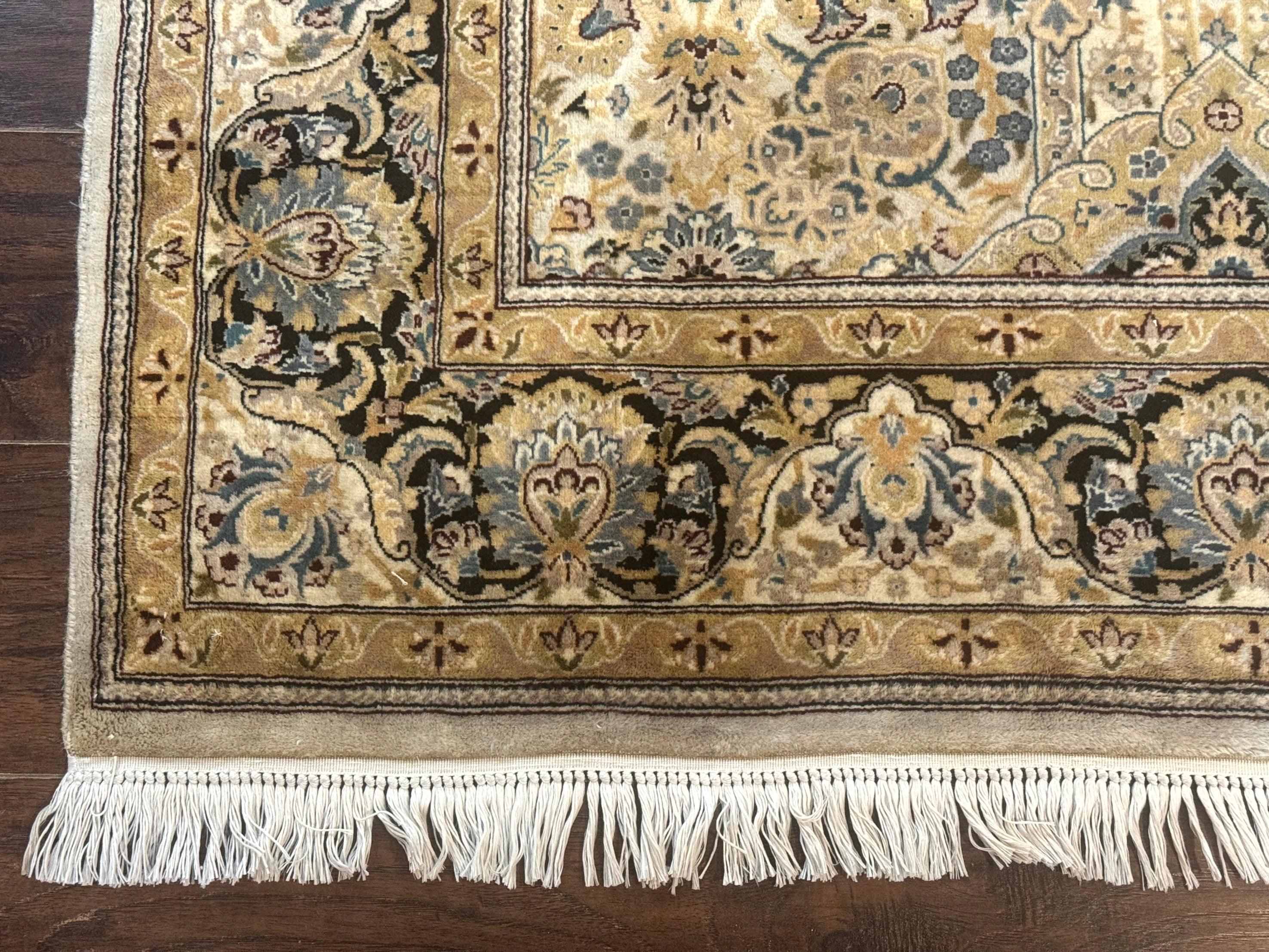 Wool Pak Persian Rug 5x7, Floral, Cream Color, Fine 290 KPSI - Jewel Rugs