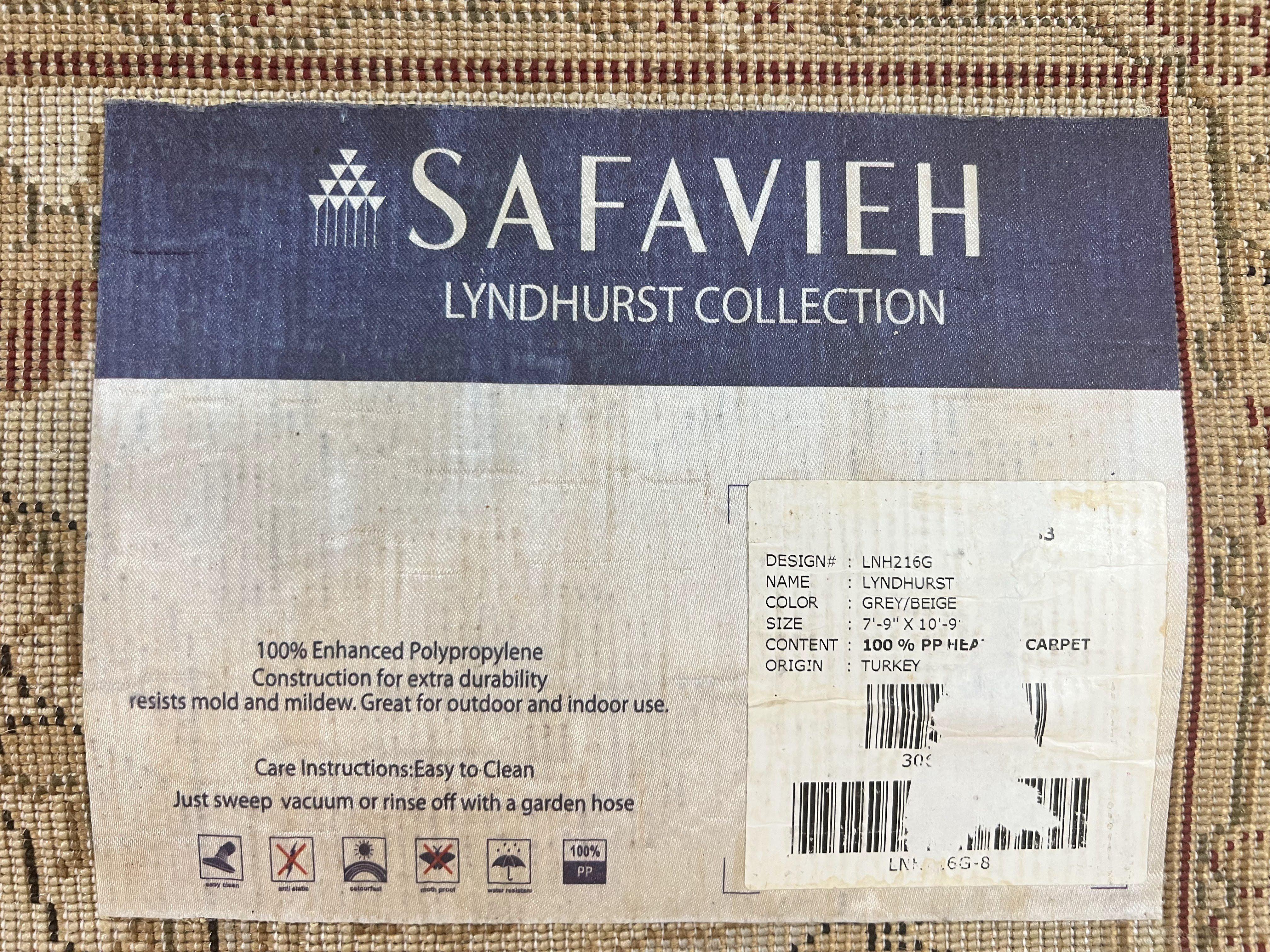 Safavieh Rug 8x11, Lyndhurst Collection, Indoor Outdoor Rug, Floral Allover Oriental Carpet - Jewel Rugs
