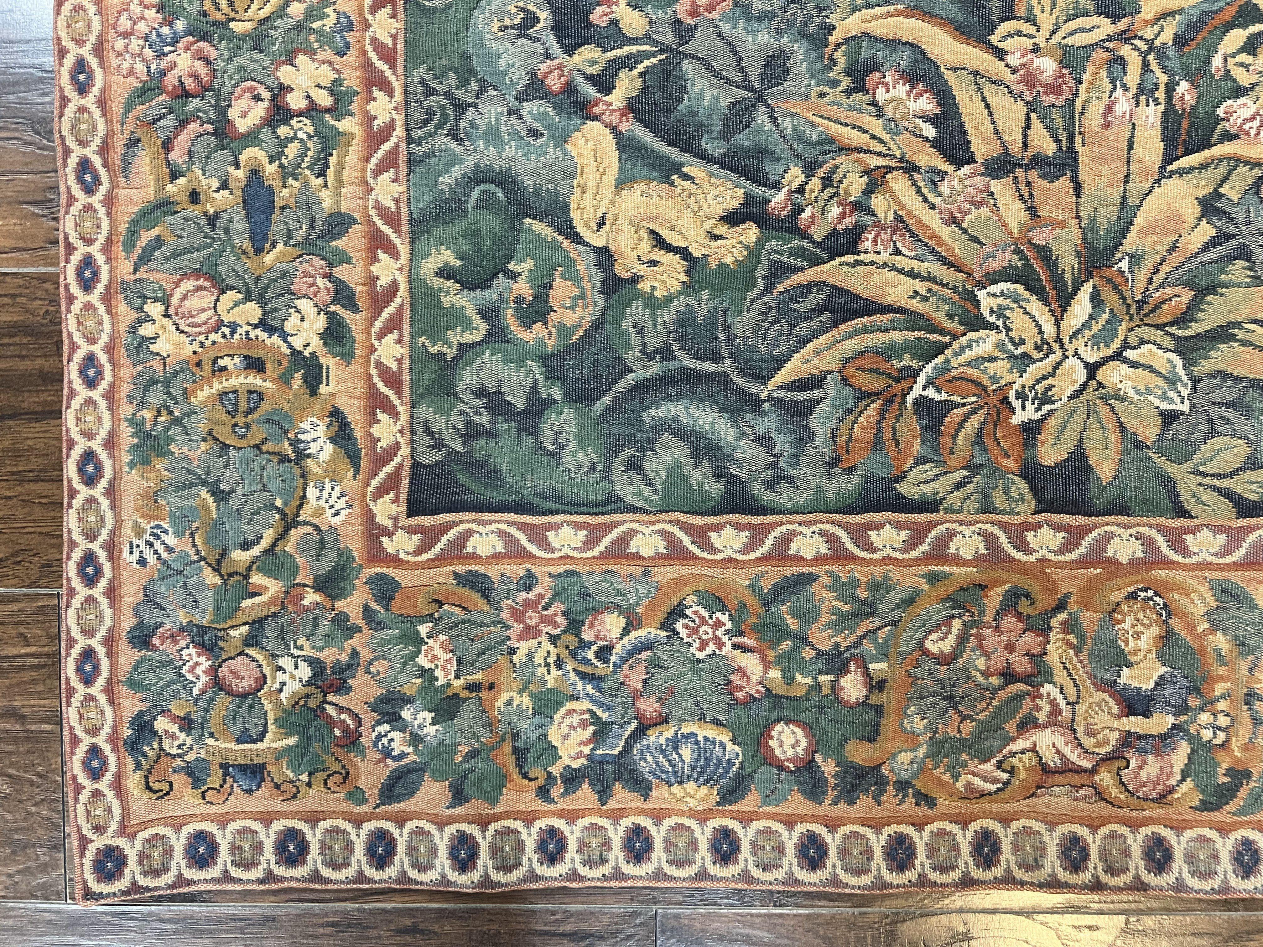 Vintage Tapestry 4x5 ft, Birds & Musicians, Animal Pictorials - Jewel Rugs