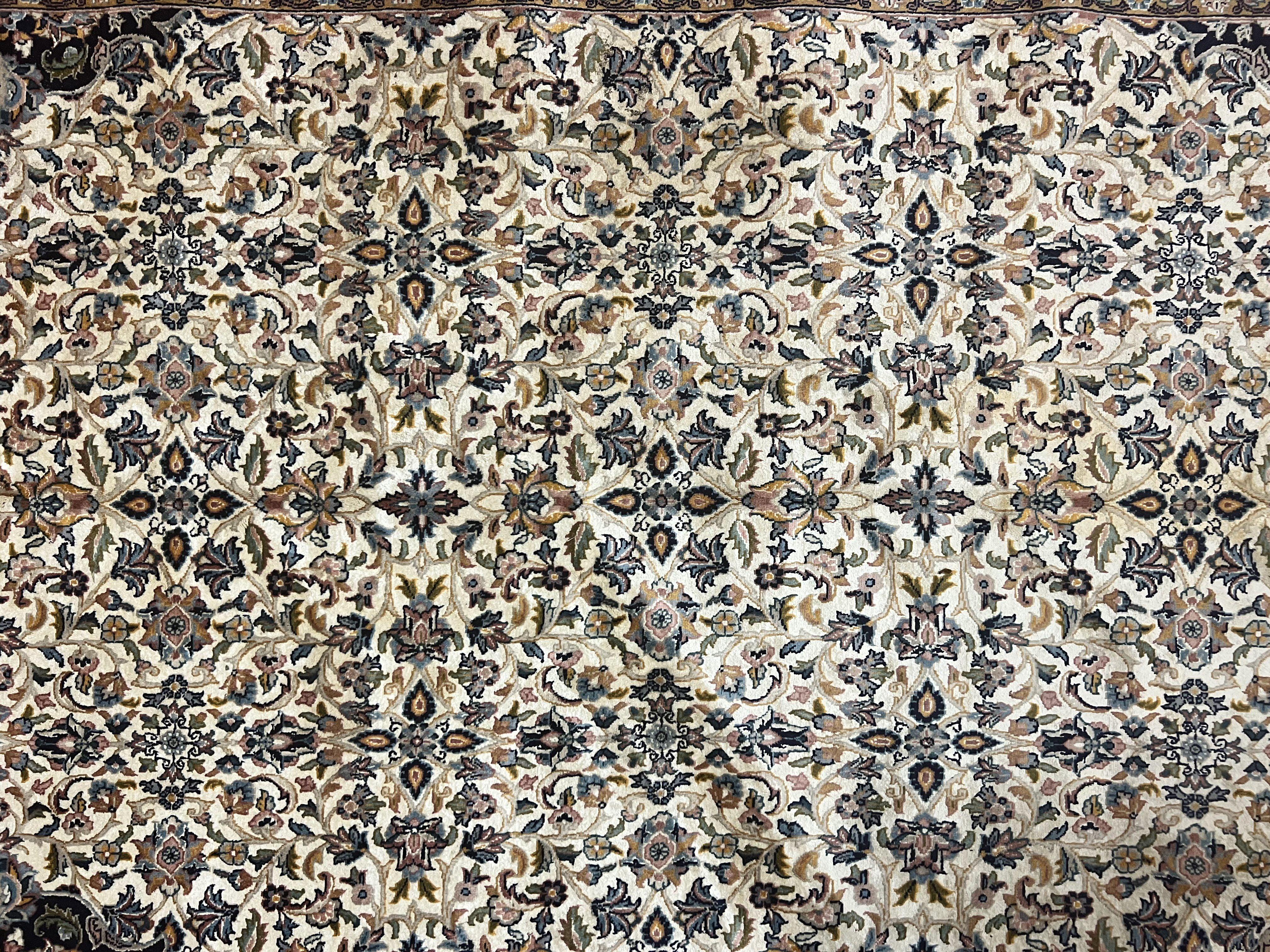 Pak Persian Rug 5x8, Handmade Wool Oriental Carpet, Vintage Rug, Floral Allover, Very Fine 320 KPSI - Jewel Rugs