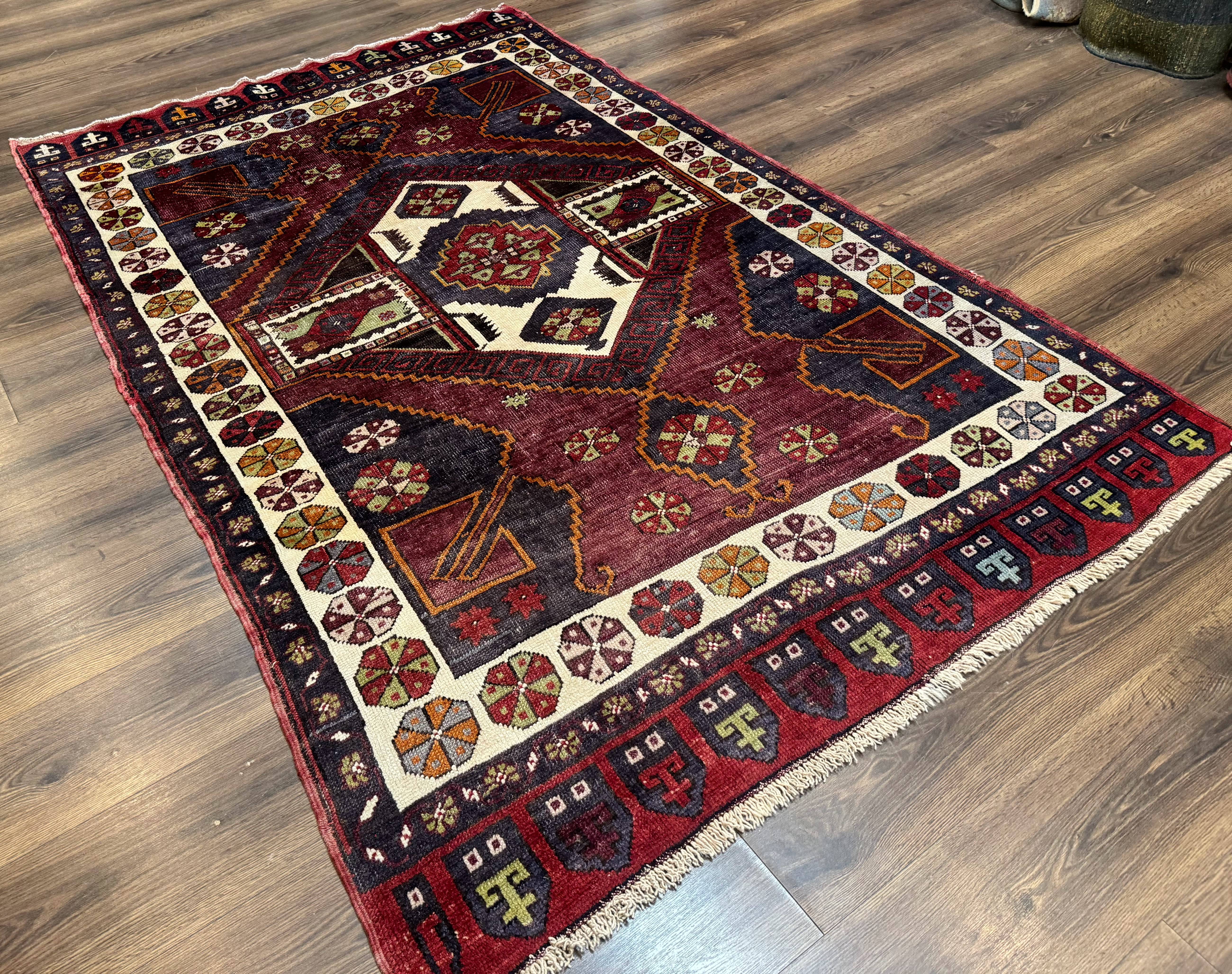 Turkish Kazak Rug 5x7, Geometric - Jewel Rugs