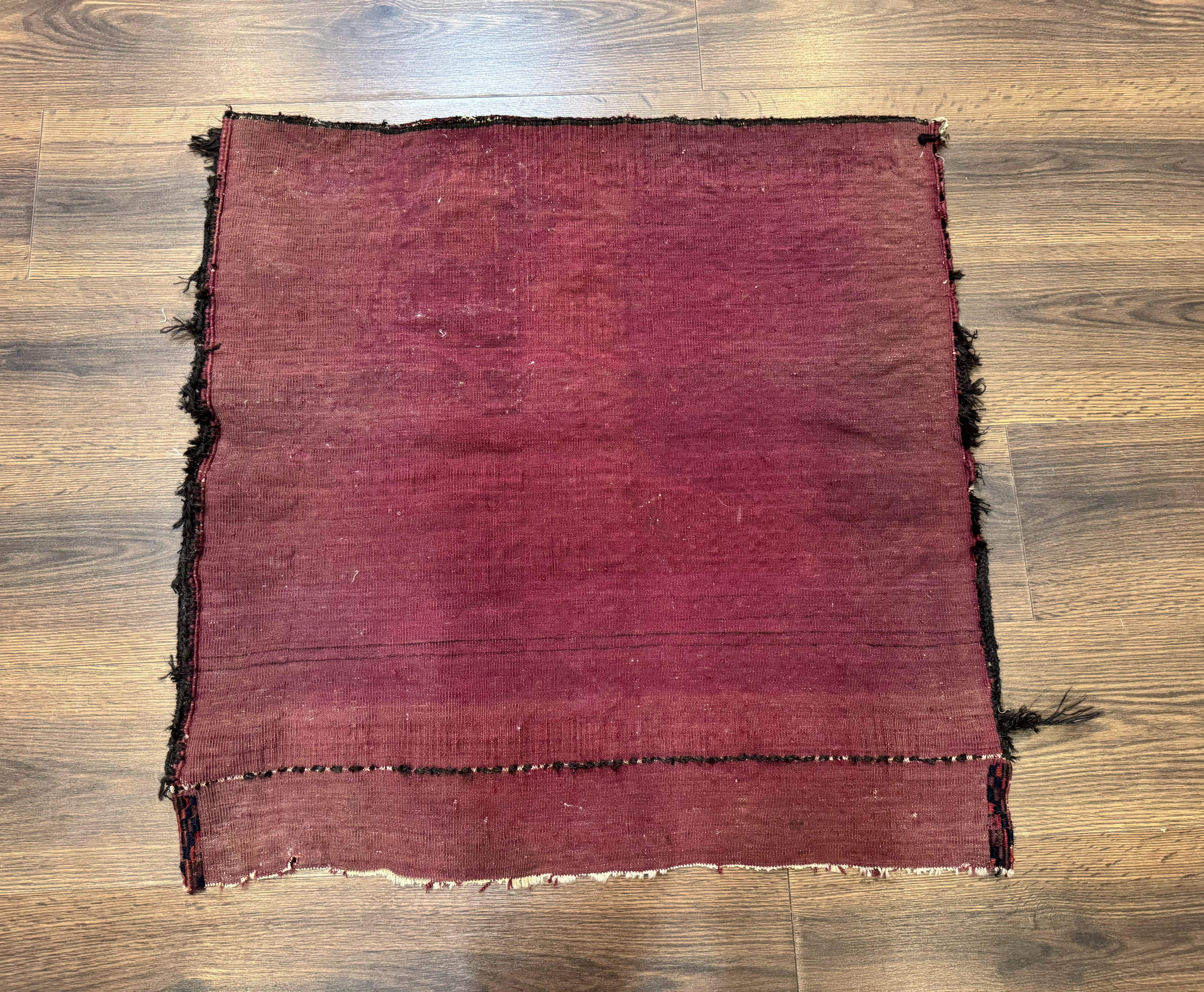 Persian Baluch Bagface Rug 2.6 x 2.6, Navy Blue, Tribal, Antique - Jewel Rugs