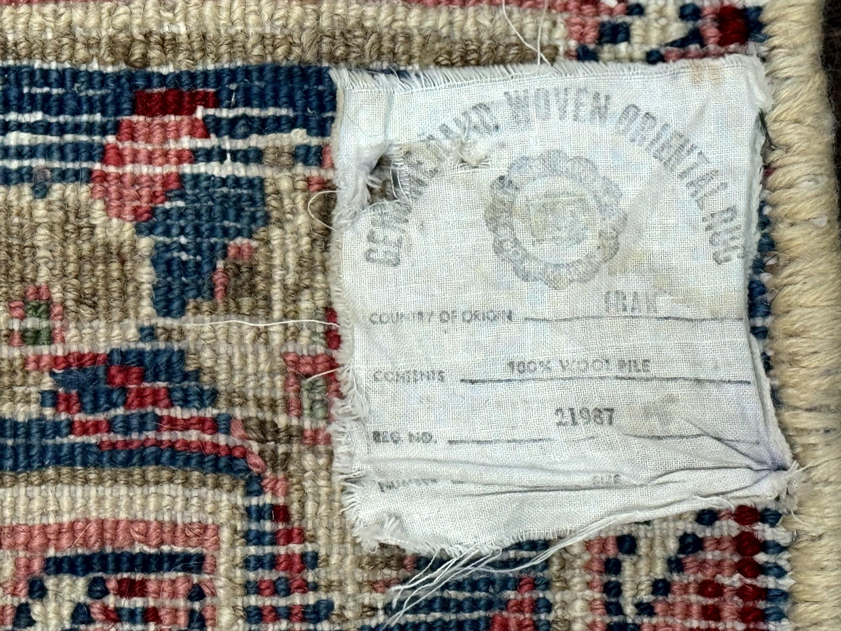 Persian Sarouk Runner Rug 2.4 x 21, Handmade Wool Floral Runner Rug for Hallway, 21ft Runner, Ivory - Jewel Rugs