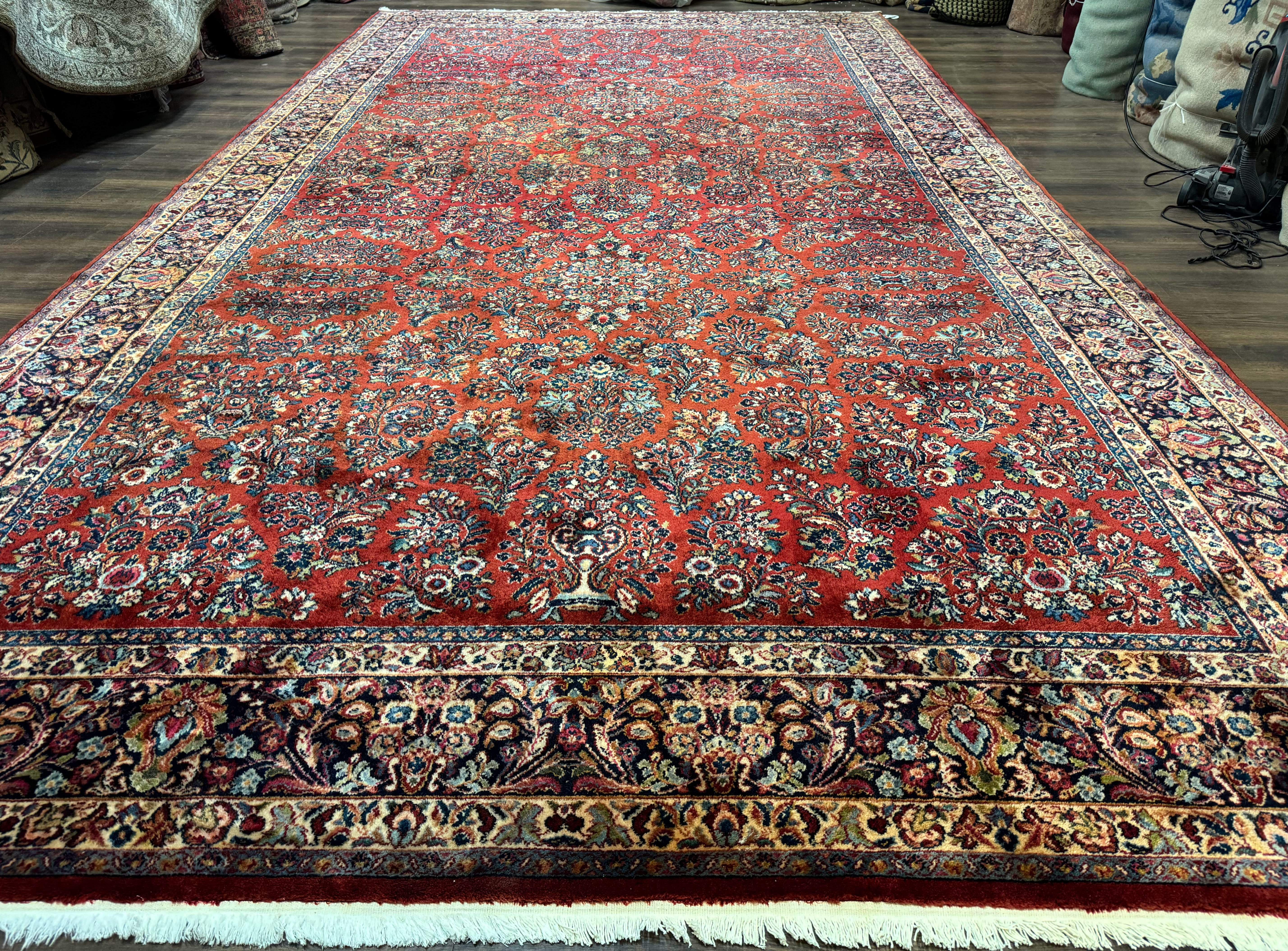 10x18 Karastan Sarouk Rug #785, Wool Large Palace Sized Vintage Karastan Carpet - Jewel Rugs