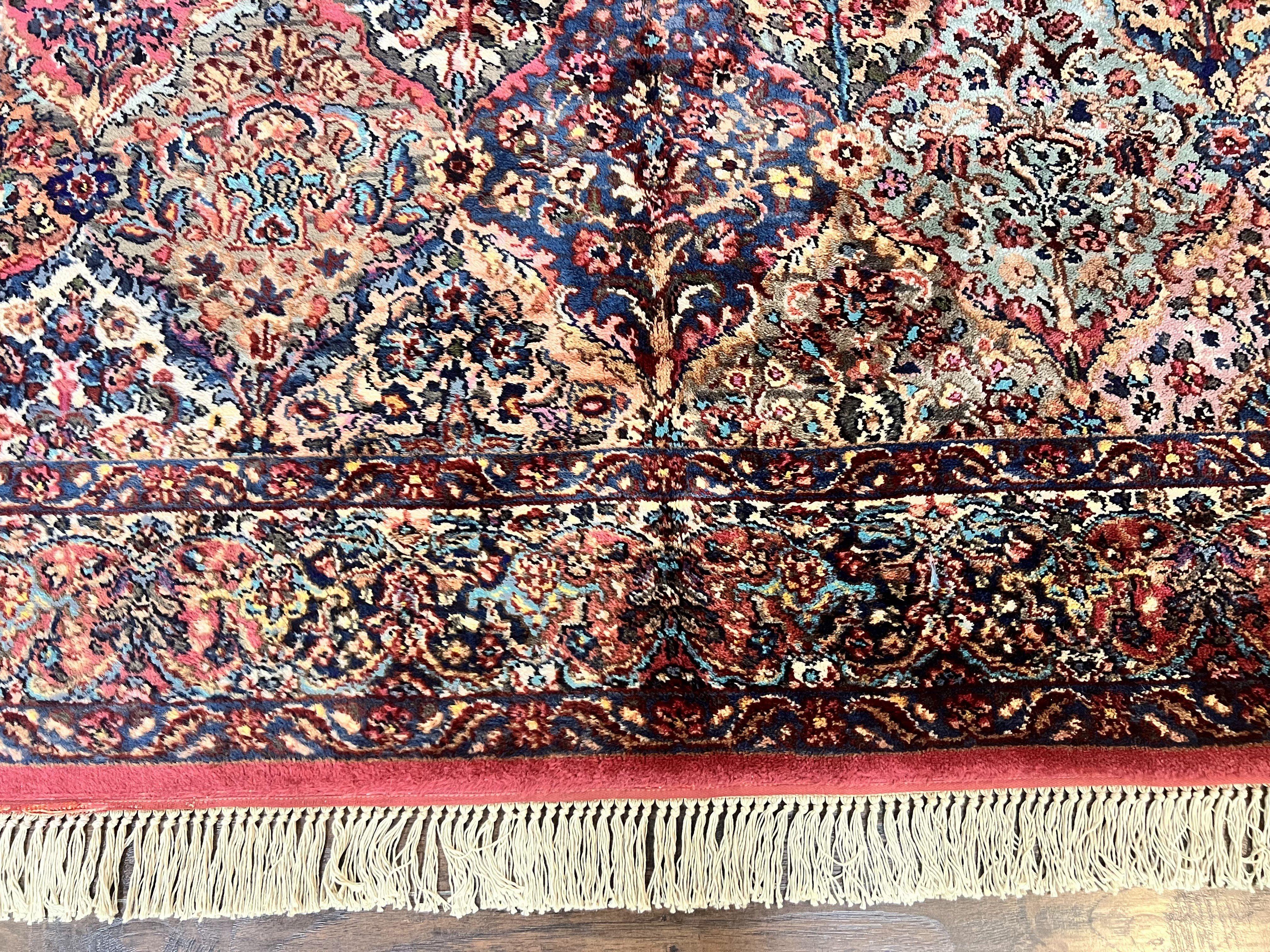 Karastan Multicolor Panel Kirman Rug #717, Wool Karastan Rug 5' 9" x 9', Vintage Multipanel Kirman, Original Karastan Collection 700 Series - Jewel Rugs