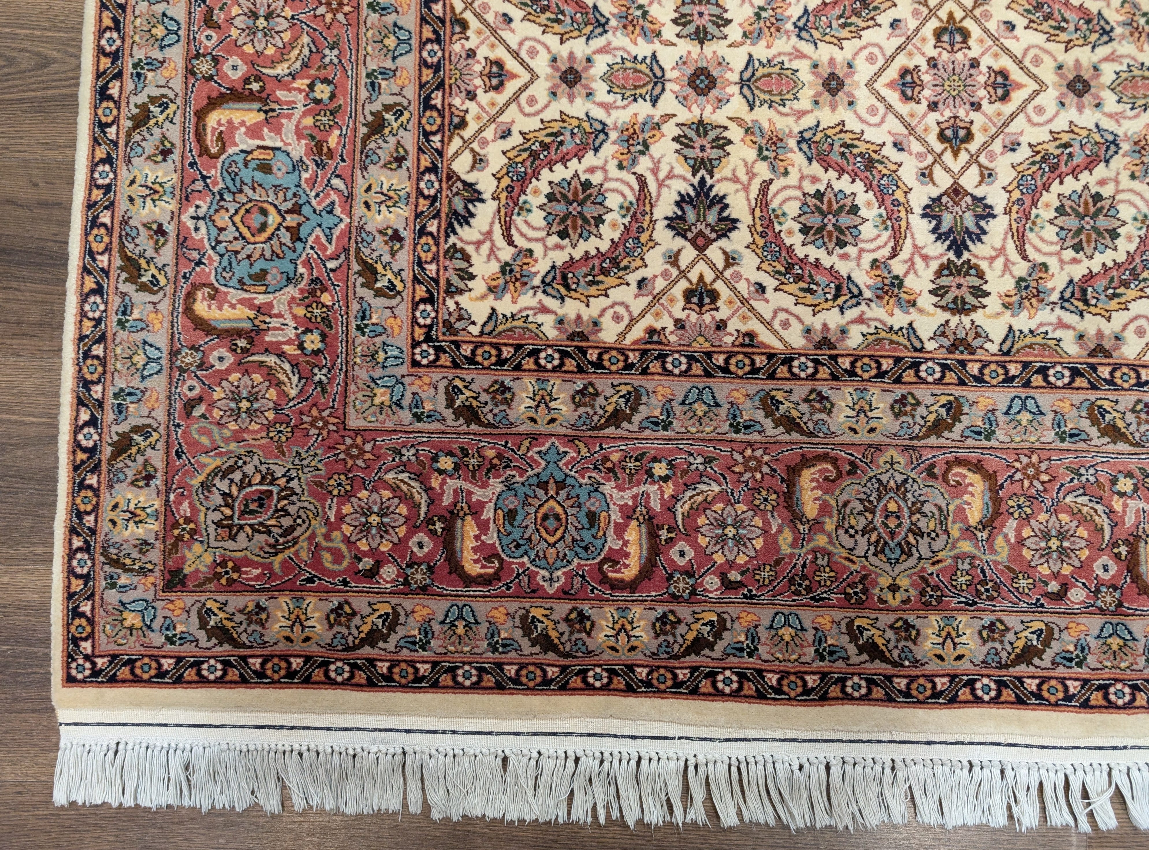 Sino Persian Rug 7x11, Allover Design, Hand-Knotted Wool Carpet - Jewel Rugs
