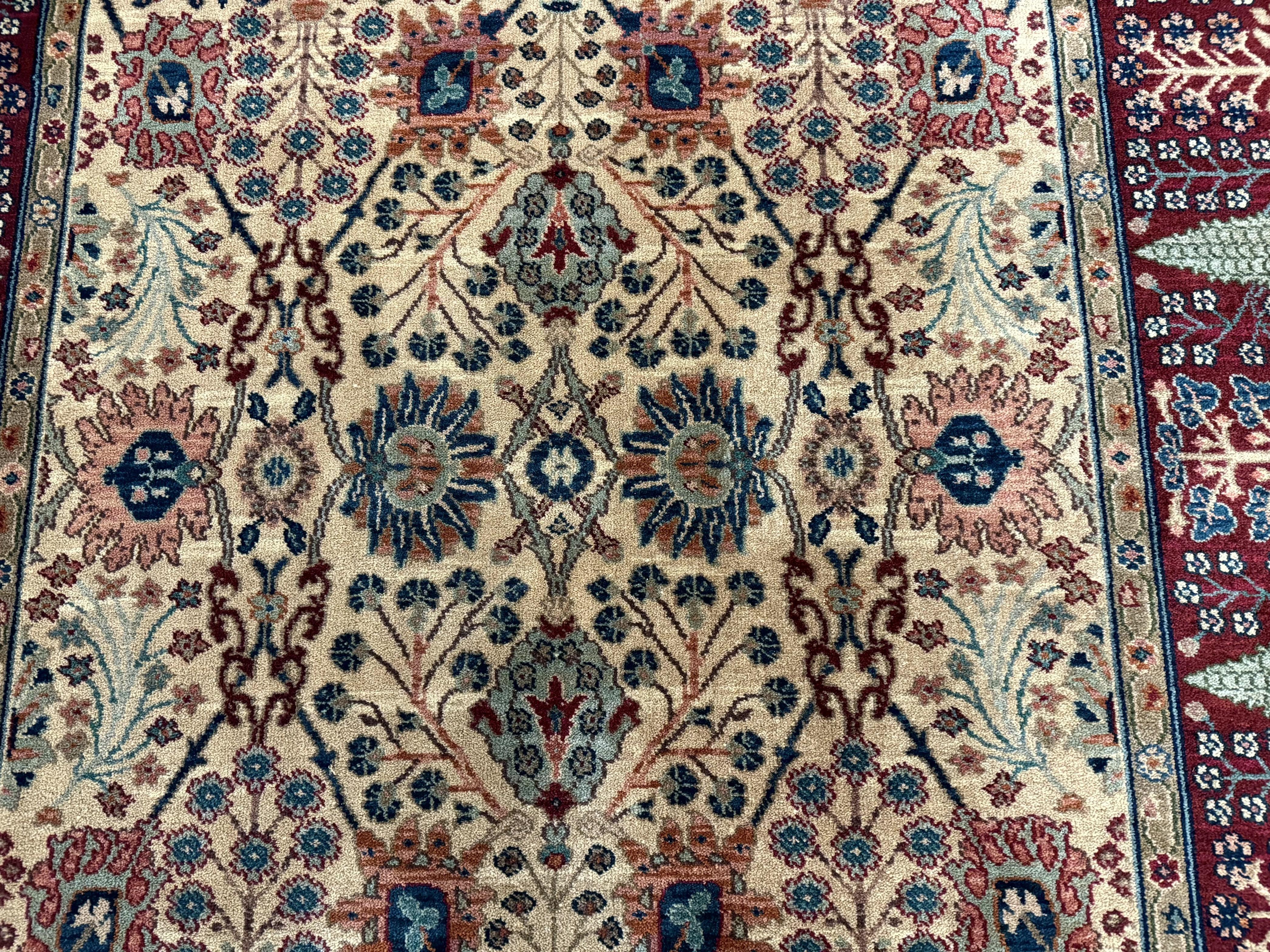 Karastan Rug 5.9 x 9 Samovar Teawash #900-901 Persian Vase Pattern, Wool Karastan Carpet, Traditional Area Rug, Allover Pattern Vintage Rug - Jewel Rugs