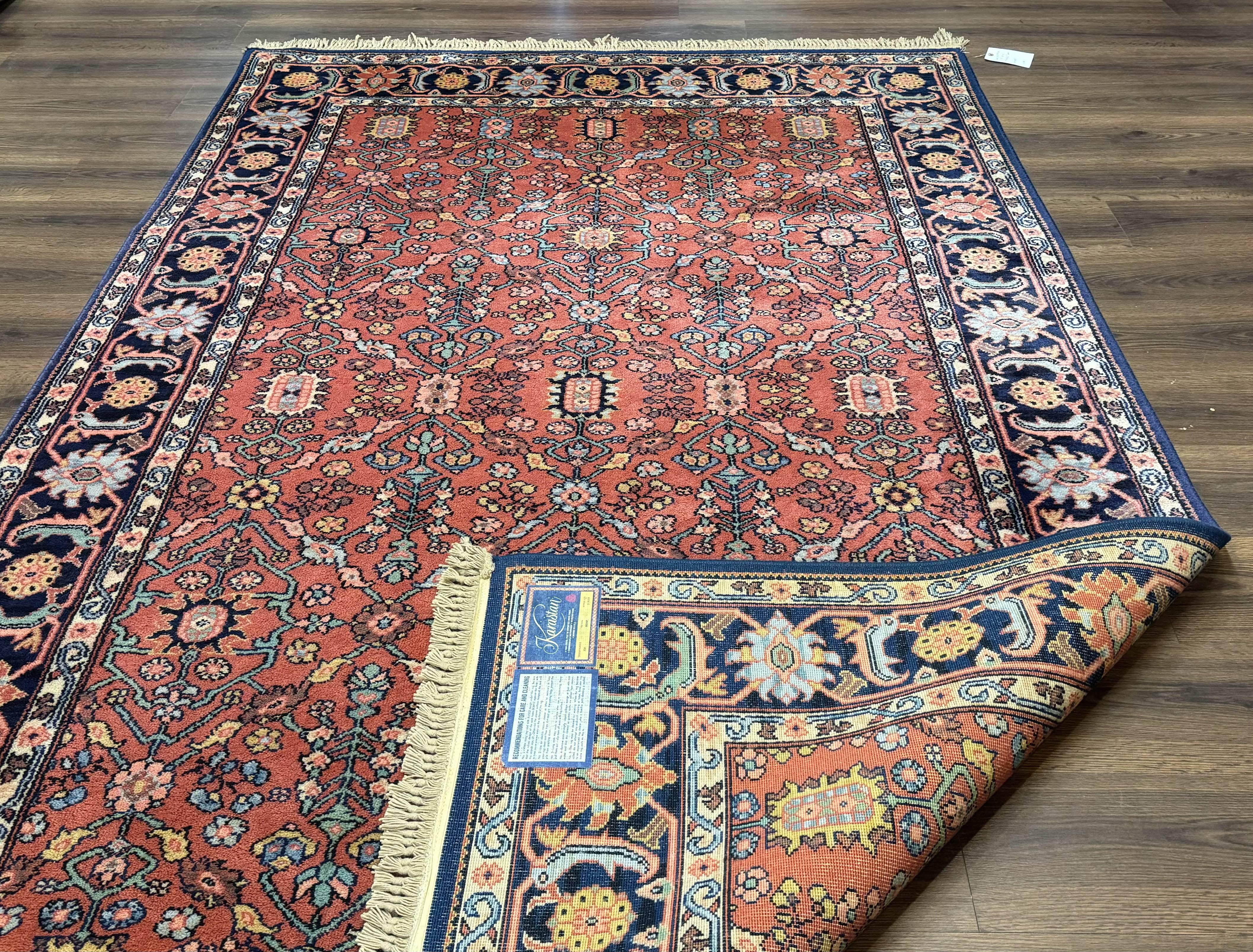 5.9 x 9 Karastan Serapi Rug #729, Wool Karastan Carpet, Original 700 Series, Red and Dark Blue, Discontinued, 6x9 Vintage Karastan, Rare - Jewel Rugs