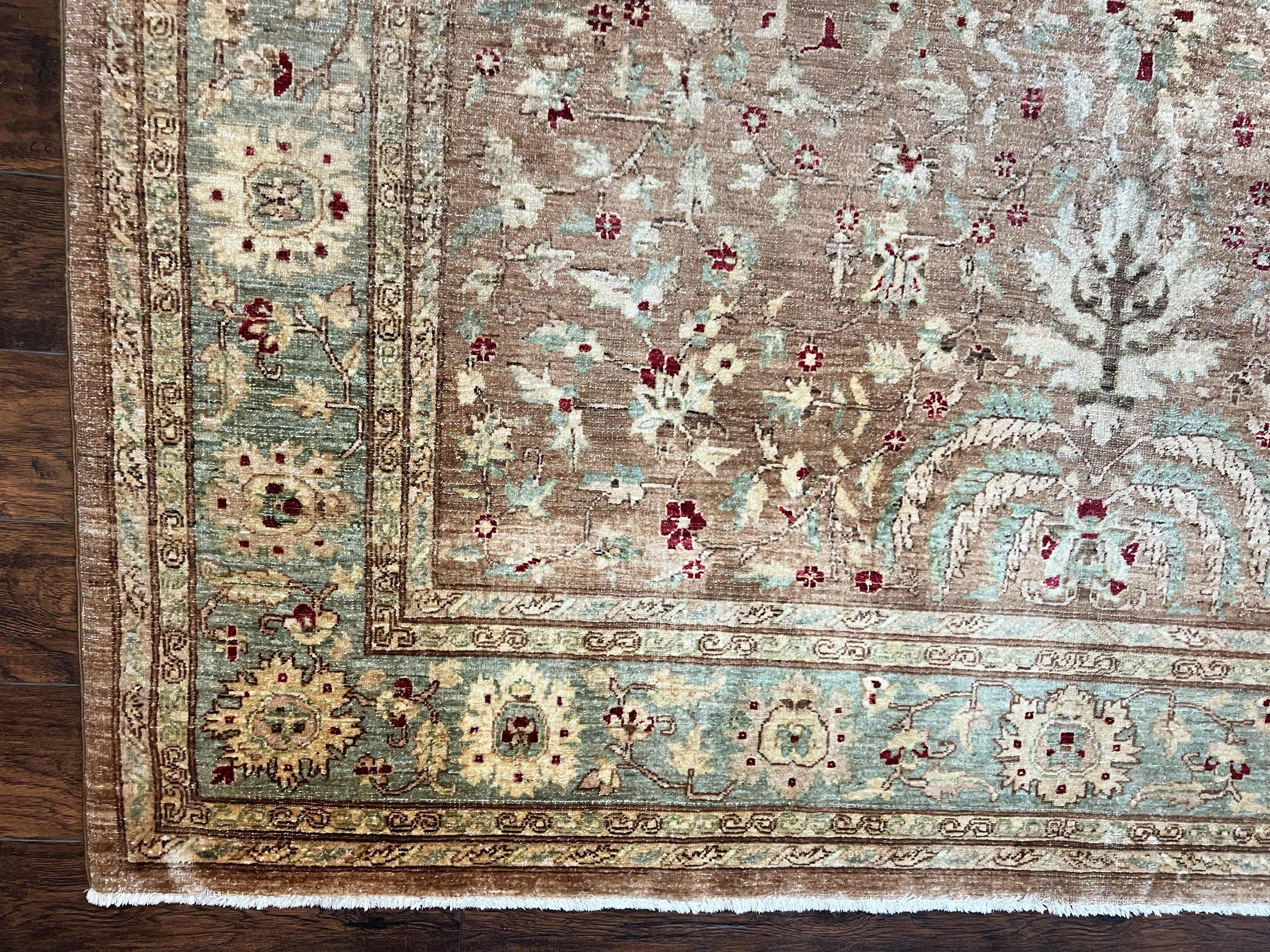 Pakistani Peshawar Rug 8x10, Handmade Pak Persian Oriental Carpet, Wool, Floral Allover - Jewel Rugs