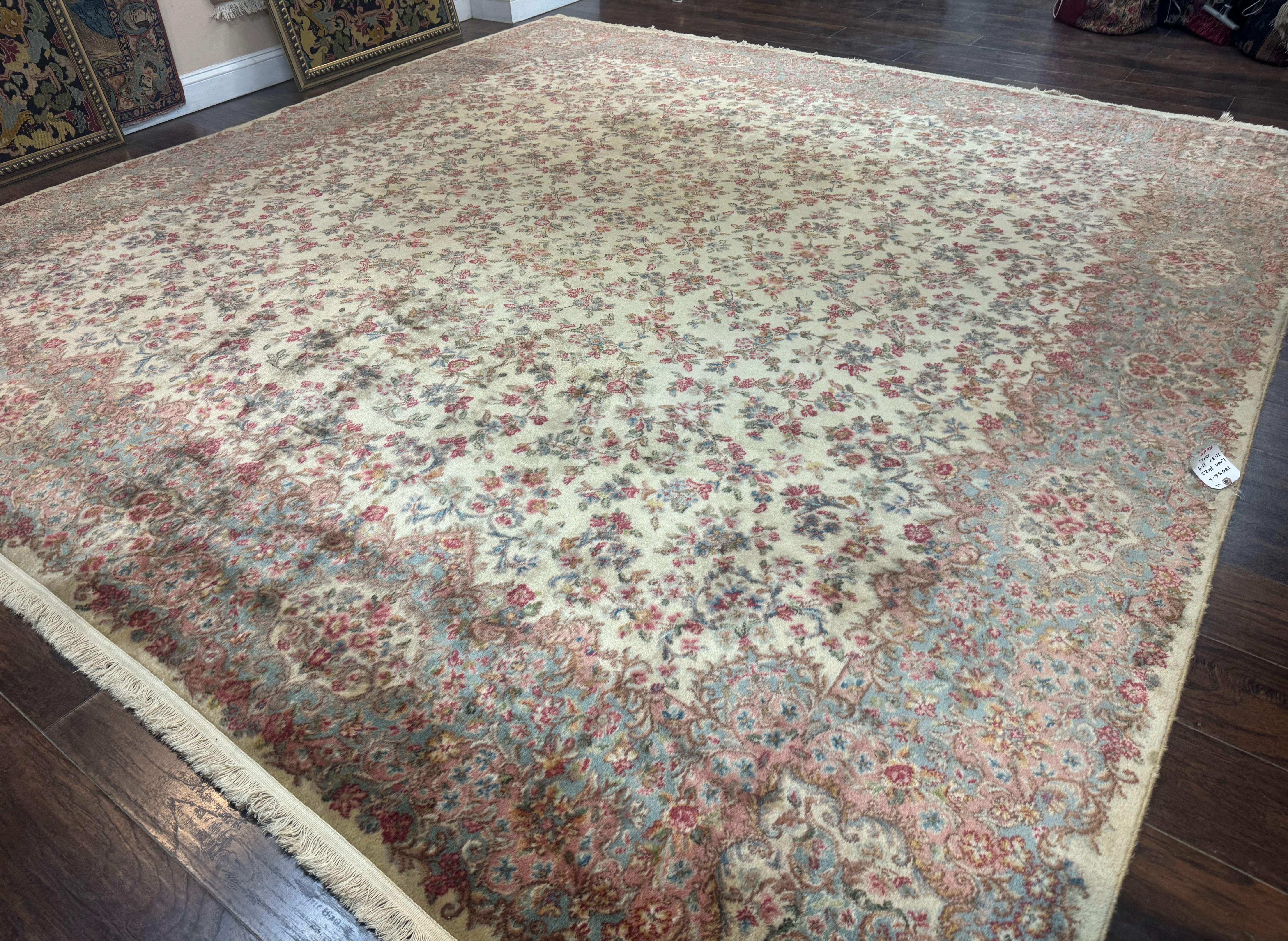 Karastan Kirman Rug #788, Wool Karastan Carpet 11x12, Unique Almost Square Size, Rare, Original 700 Series, Vintage Discontinued Karastan - Jewel Rugs