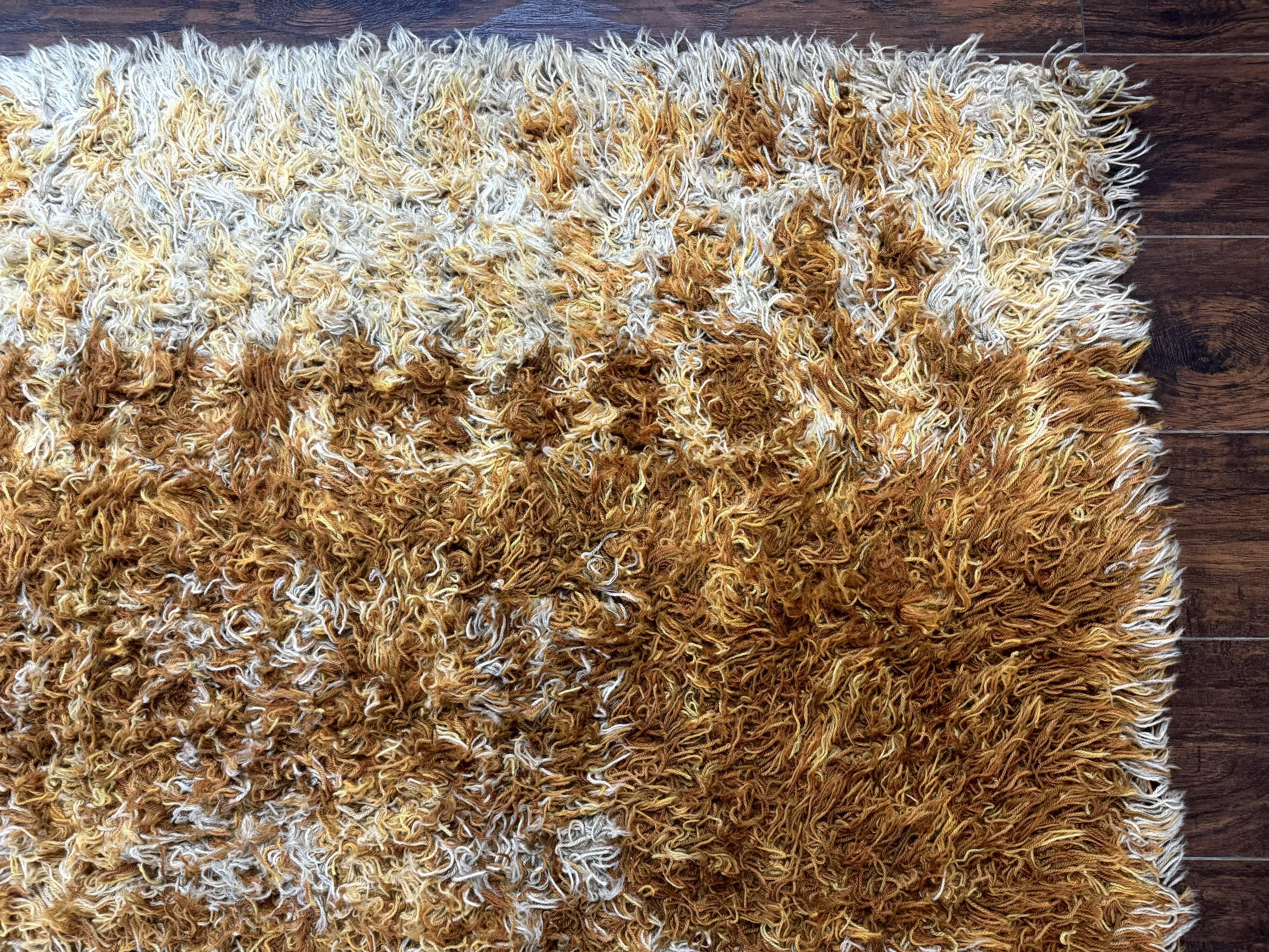 Vintage Rya Shag Rug 5.5 x 7.7 - Jewel Rugs