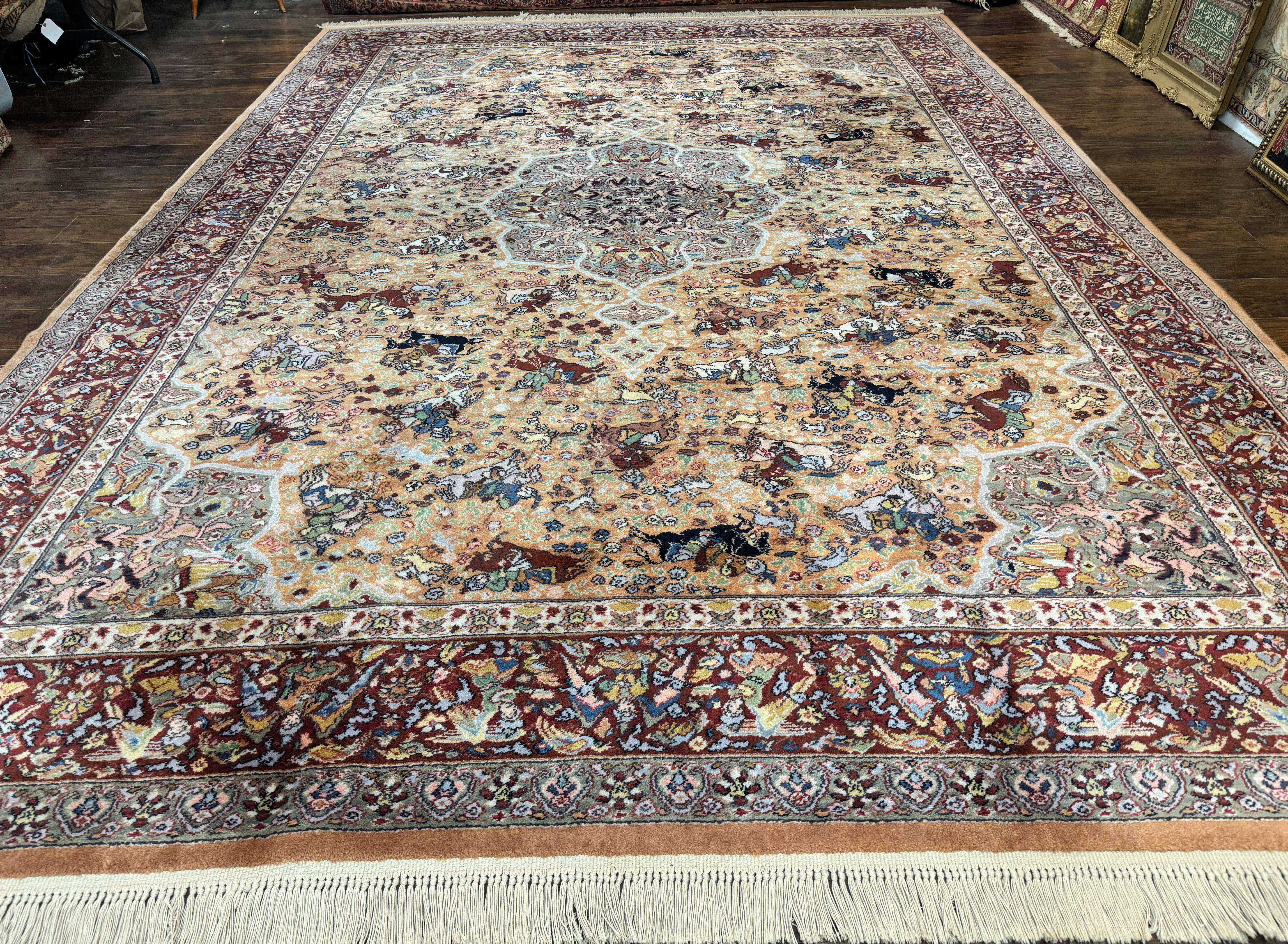 Karastan Rug 10x14 - Persian Hunting #723 - Wool Pile, Vintage - Jewel Rugs