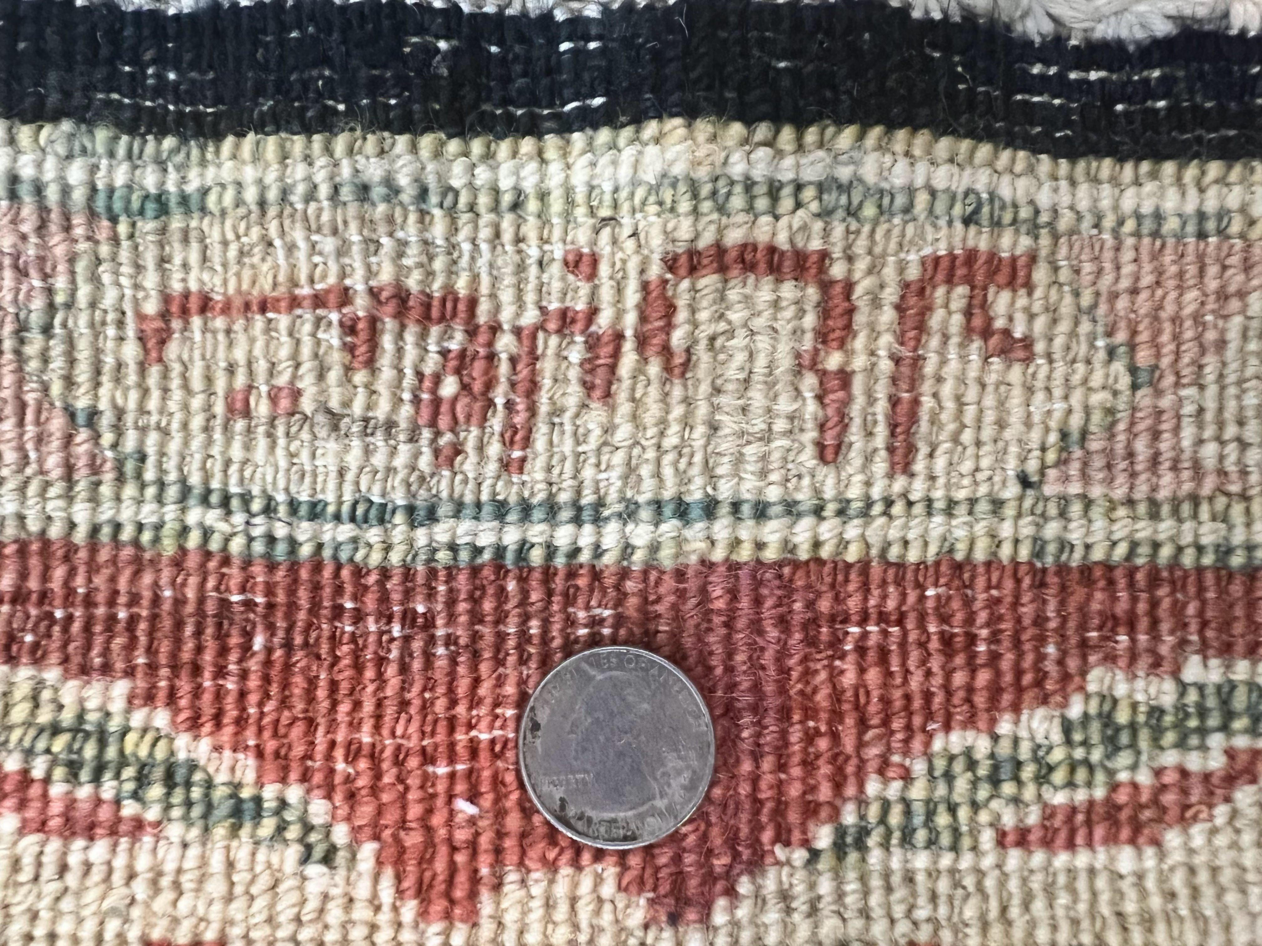 Pak Persian Rug 8x10, Pakistani Mahal Sultanabad Carpet, Signature from Master Weaver, Shiny Wool, Black Red Vintage Handmade Medallion Rug - Jewel Rugs