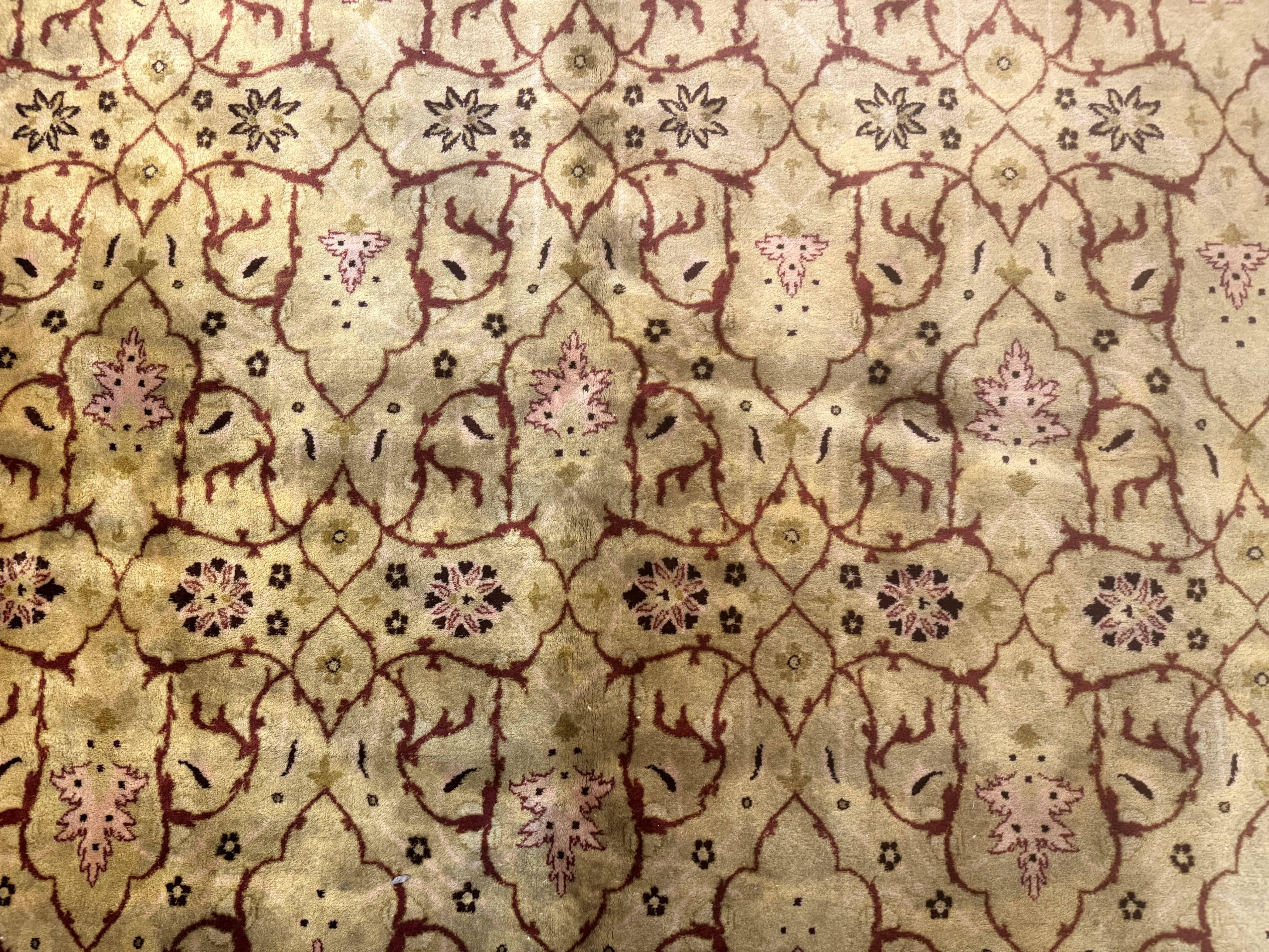 Pak Persian Rug 8x10, Allover Pattern, Gold-Tan, Fine 200 KPSI - Jewel Rugs