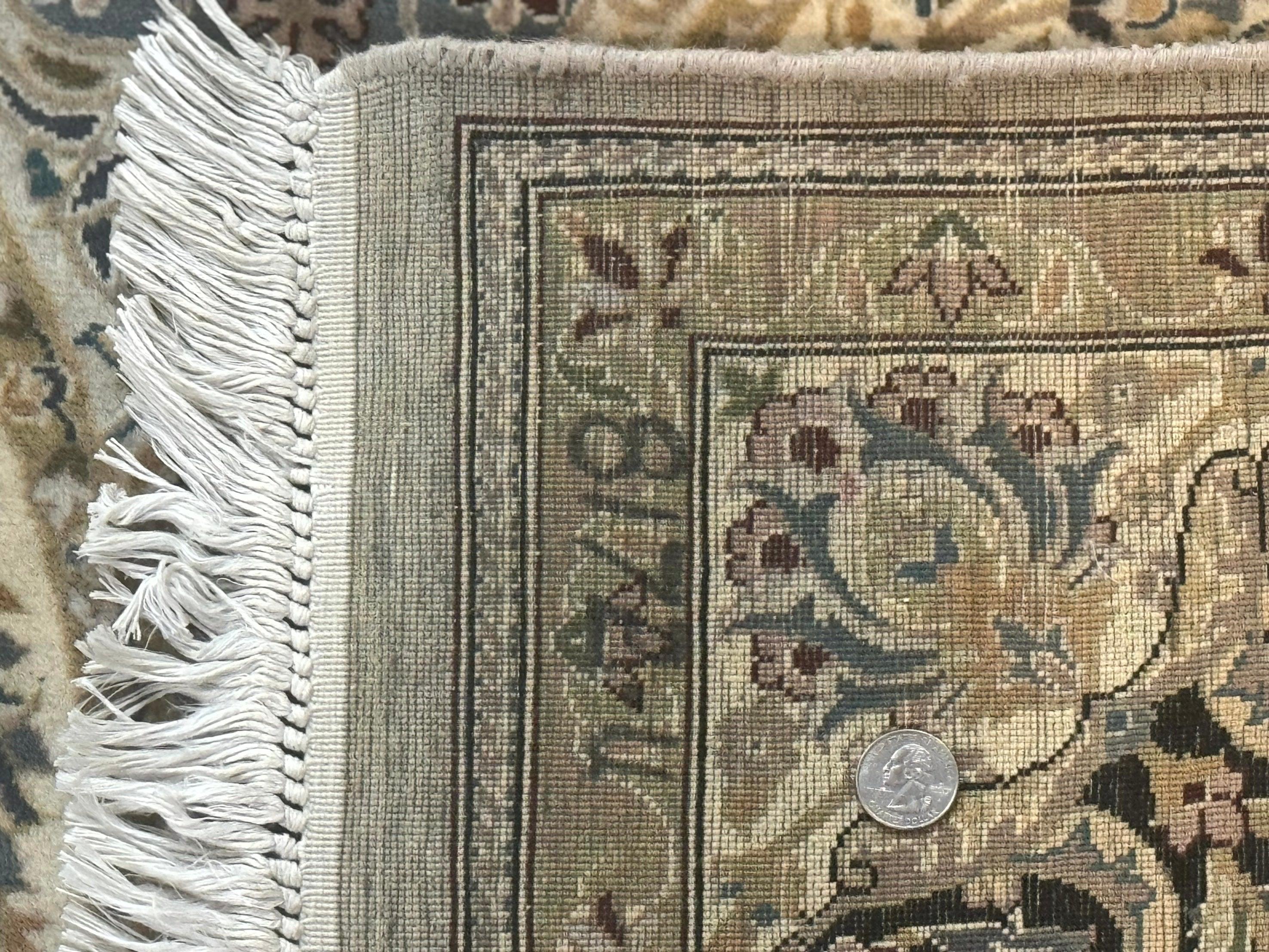 Wool Pak Persian Rug 5x7, Floral, Cream Color, Fine 290 KPSI - Jewel Rugs