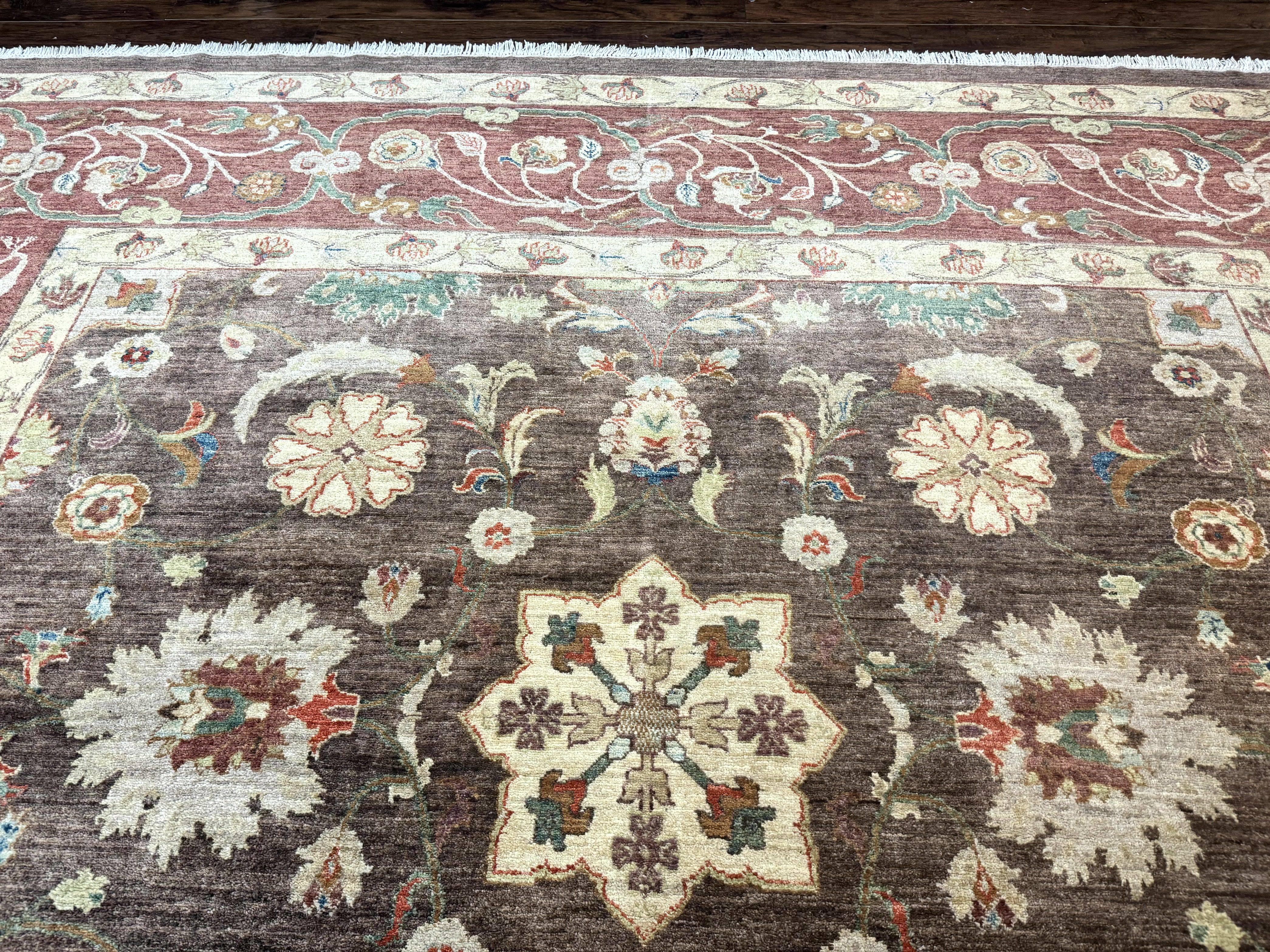 Peshawar Rug 10x15, Pak Persian Sultanabad Rug, VIntage Wool Floral Handmade Carpet, Pakistani Rug - Jewel Rugs
