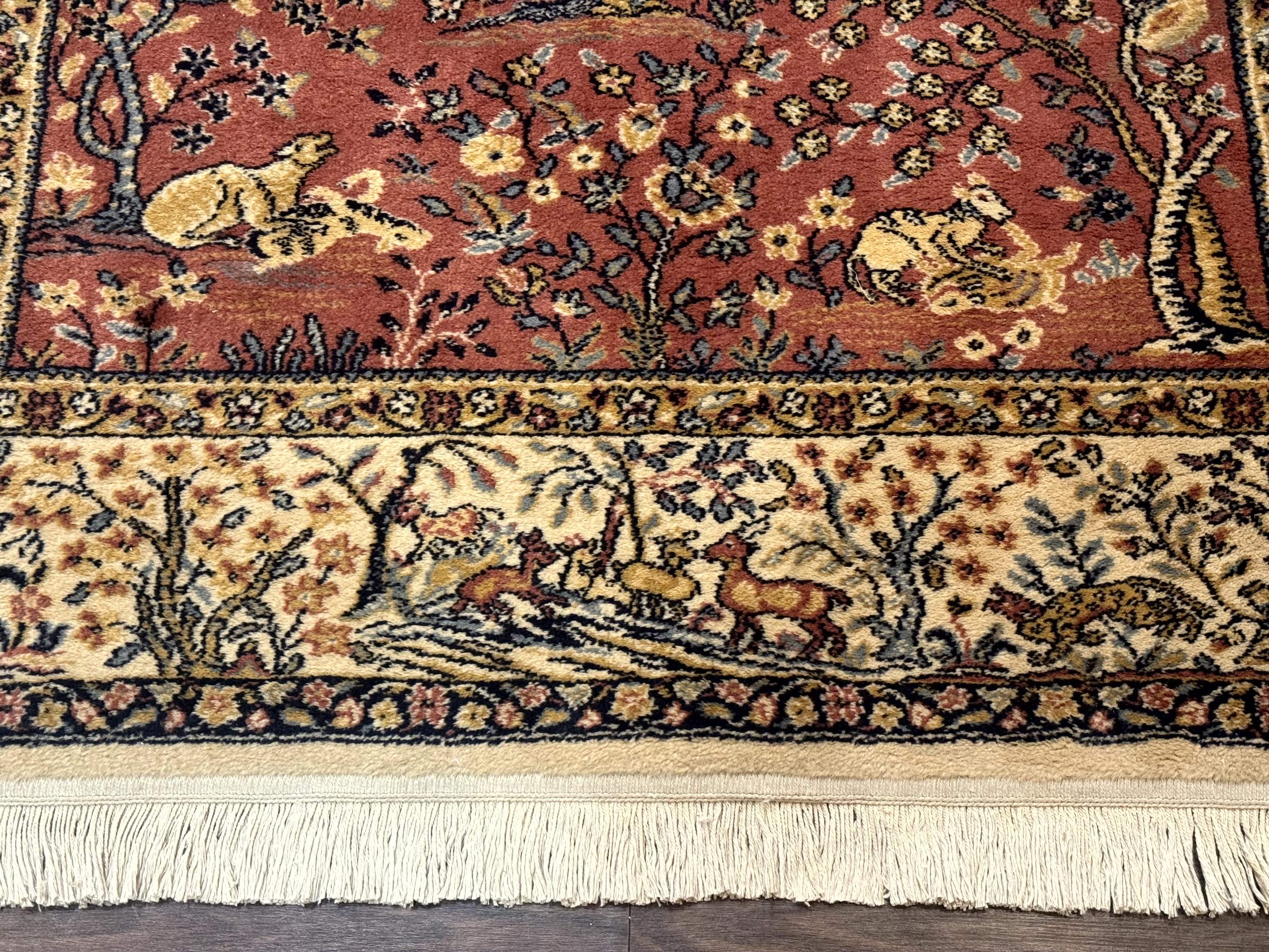 Persian Wool Rug 4x6, Tree of Life Animal Pictorials, Vintage, Power Loomed Ardakan Rug - Jewel Rugs