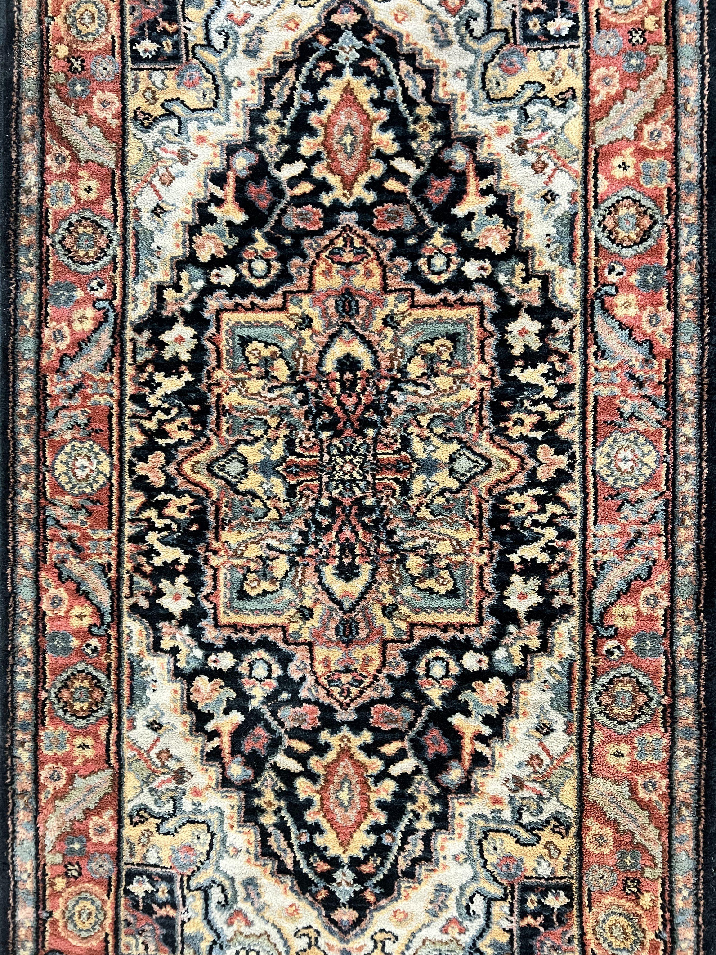Karastan Navy Heriz Rug #700/701, Small Karastan Carpet 2.6 x 4.4, Hard to Find Discontinued Original 700 Series, Wool Vintage Heriz Carpet - Jewel Rugs