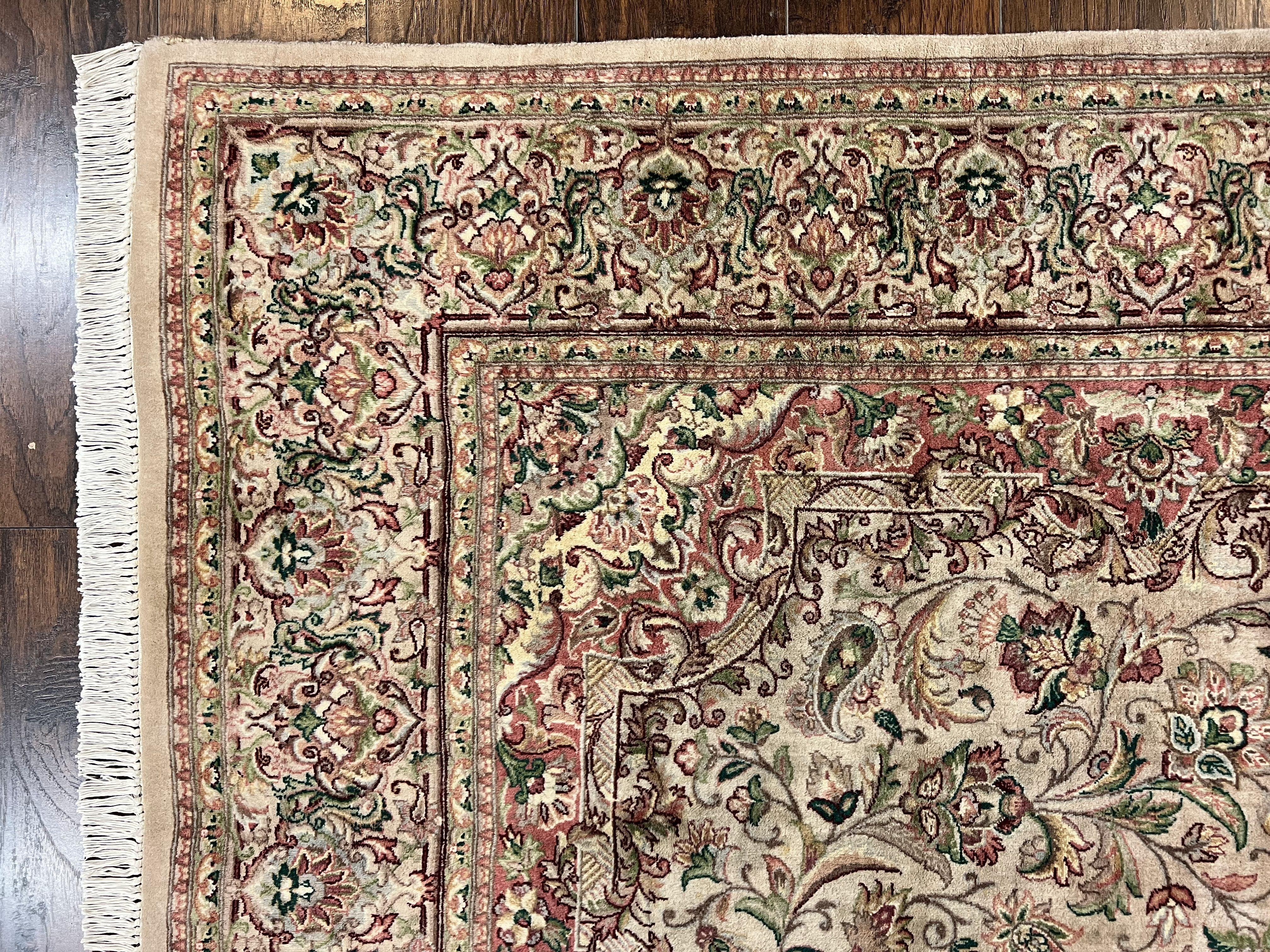 Pak Persian Rug 6x9, Floral Medallion, Vintage Hand Knotted Handmade Traditional Oriental Carpet, Pakistani Rug 6 x 9 ft, Wool Area Rug - Jewel Rugs