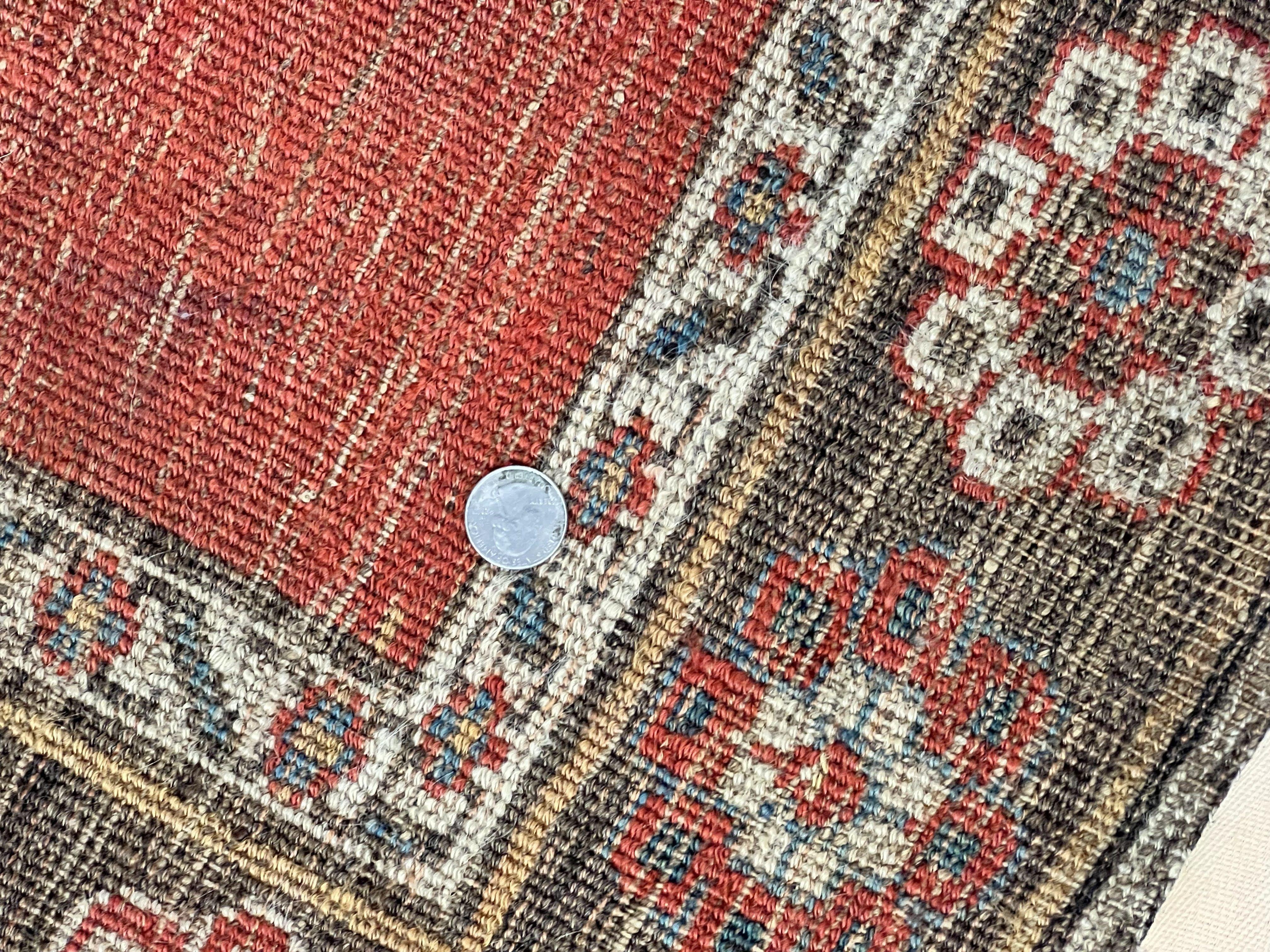 Antique Persian Bidjar Rug 4x8, Triple Medallions, Handmade Oriental Carpet, 1920s Rug, Wool Rug, Red - Jewel Rugs