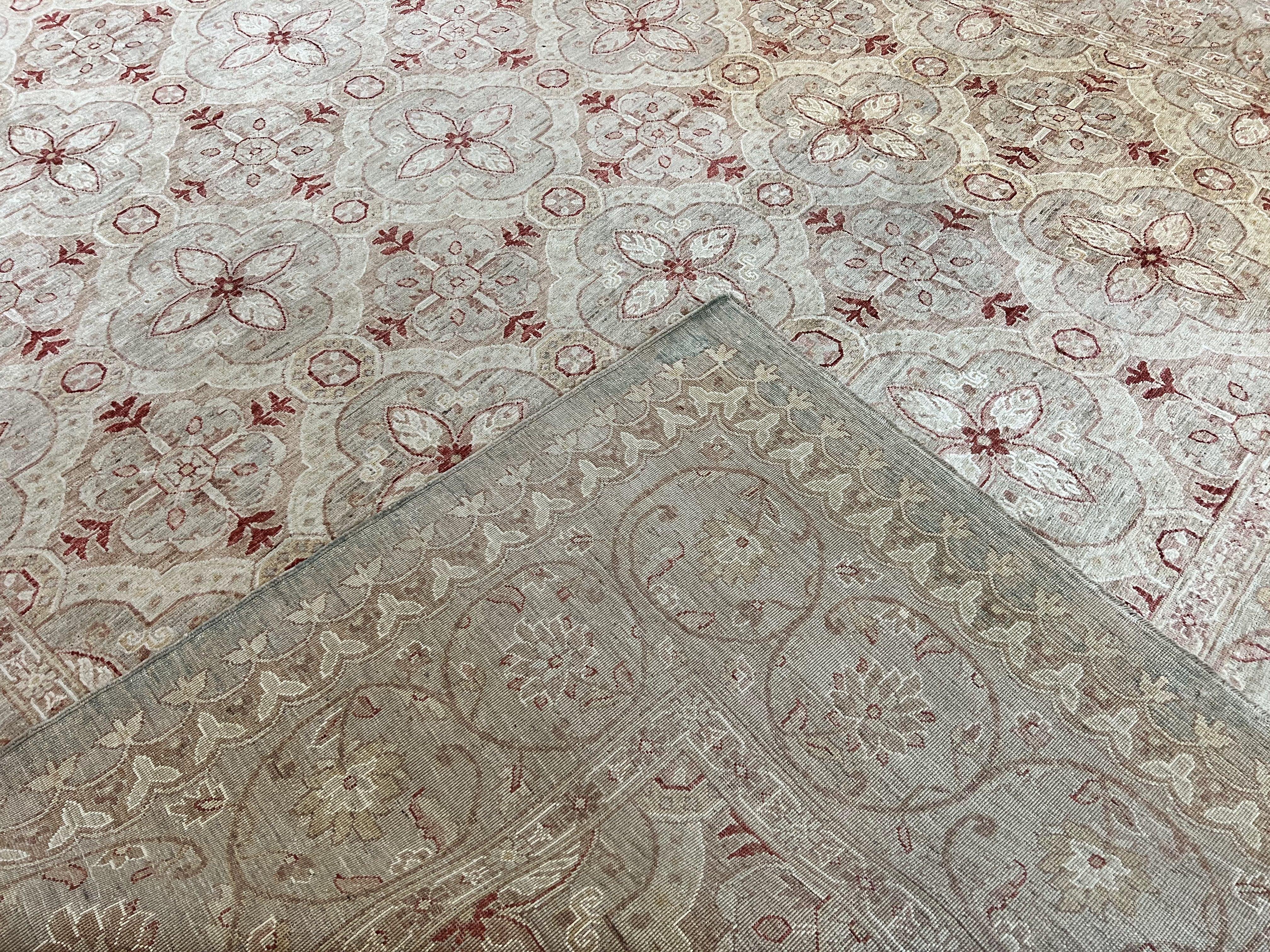 Turkish Oushak Rug 10x14, Neutral Colors Large Room Sized Handmade Wool Area Rug, Farmhouse Rug, Hand Knotted Oushak 10 x 14 ft, Gray Taupe - Jewel Rugs