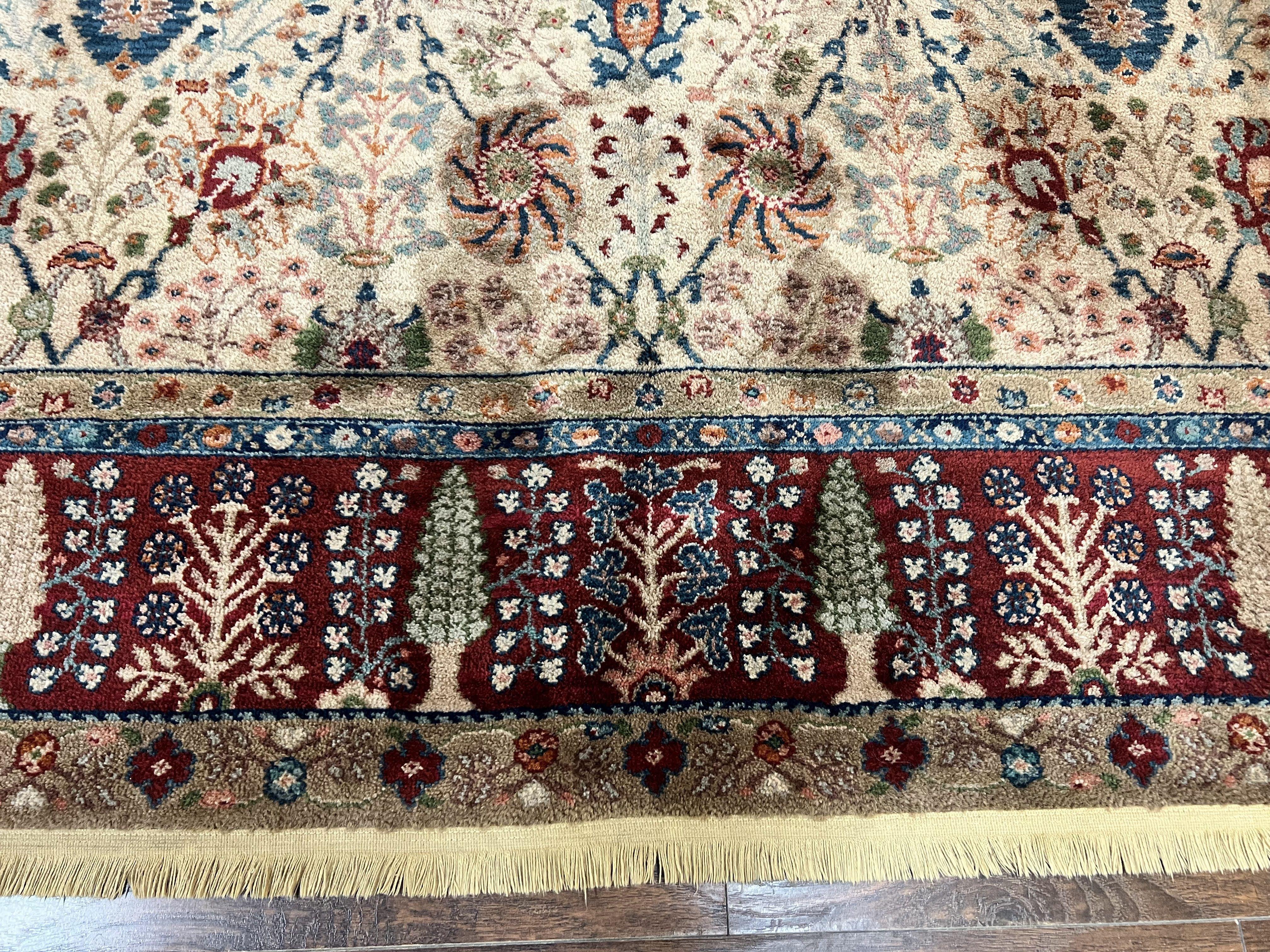 8.8 x 12 Karastan Samovar Rug Teawash #900-901 Persian Vase Pattern, Wool Karastan Carpet, Traditional Area Rug, Allover Pattern Vintage Rug - Jewel Rugs
