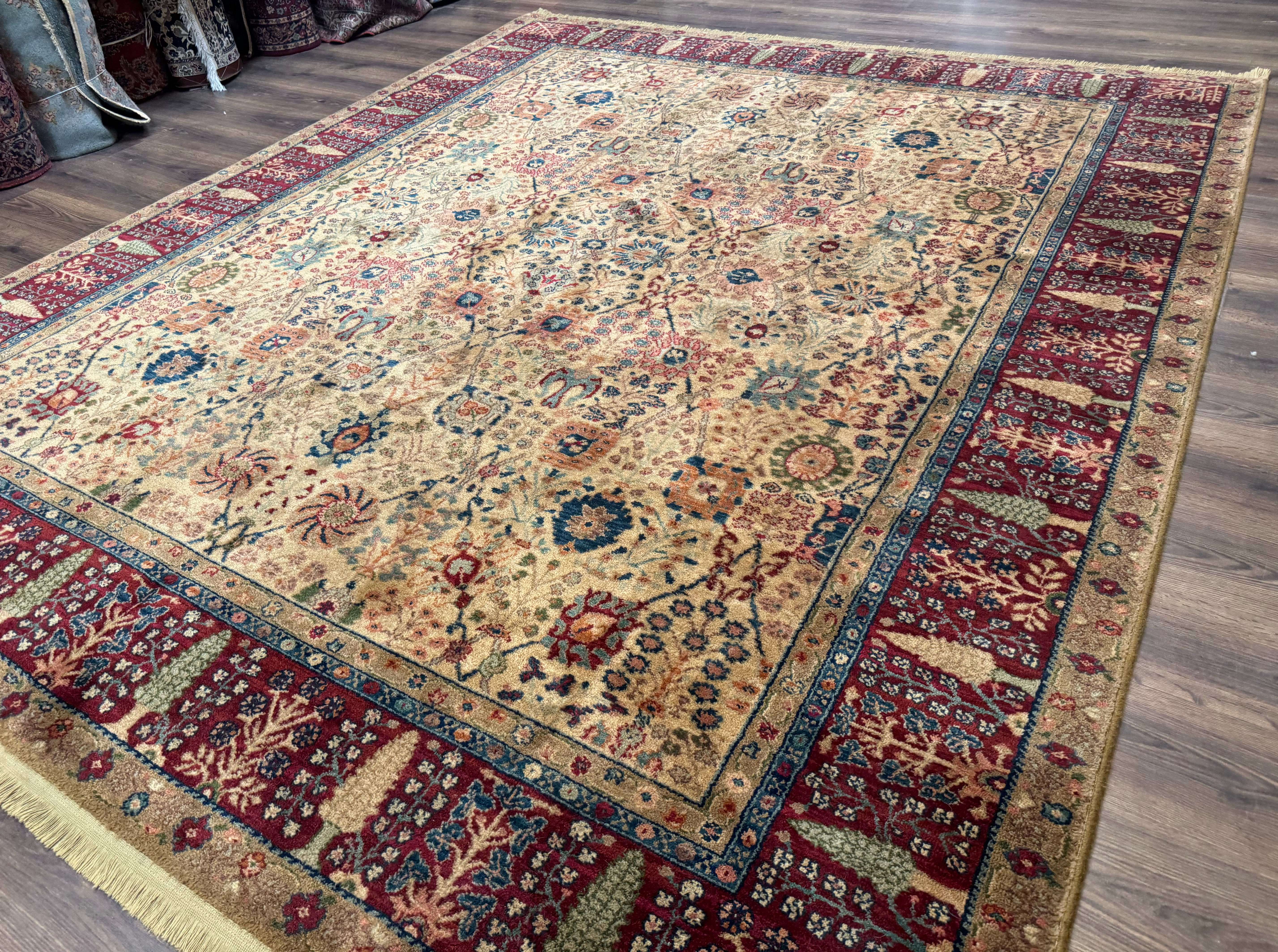 Karastan Rug 8.8 x 10 Samavar Teawash Persian Vase #900 - 901, Wool Vintage Discontinued - Jewel Rugs