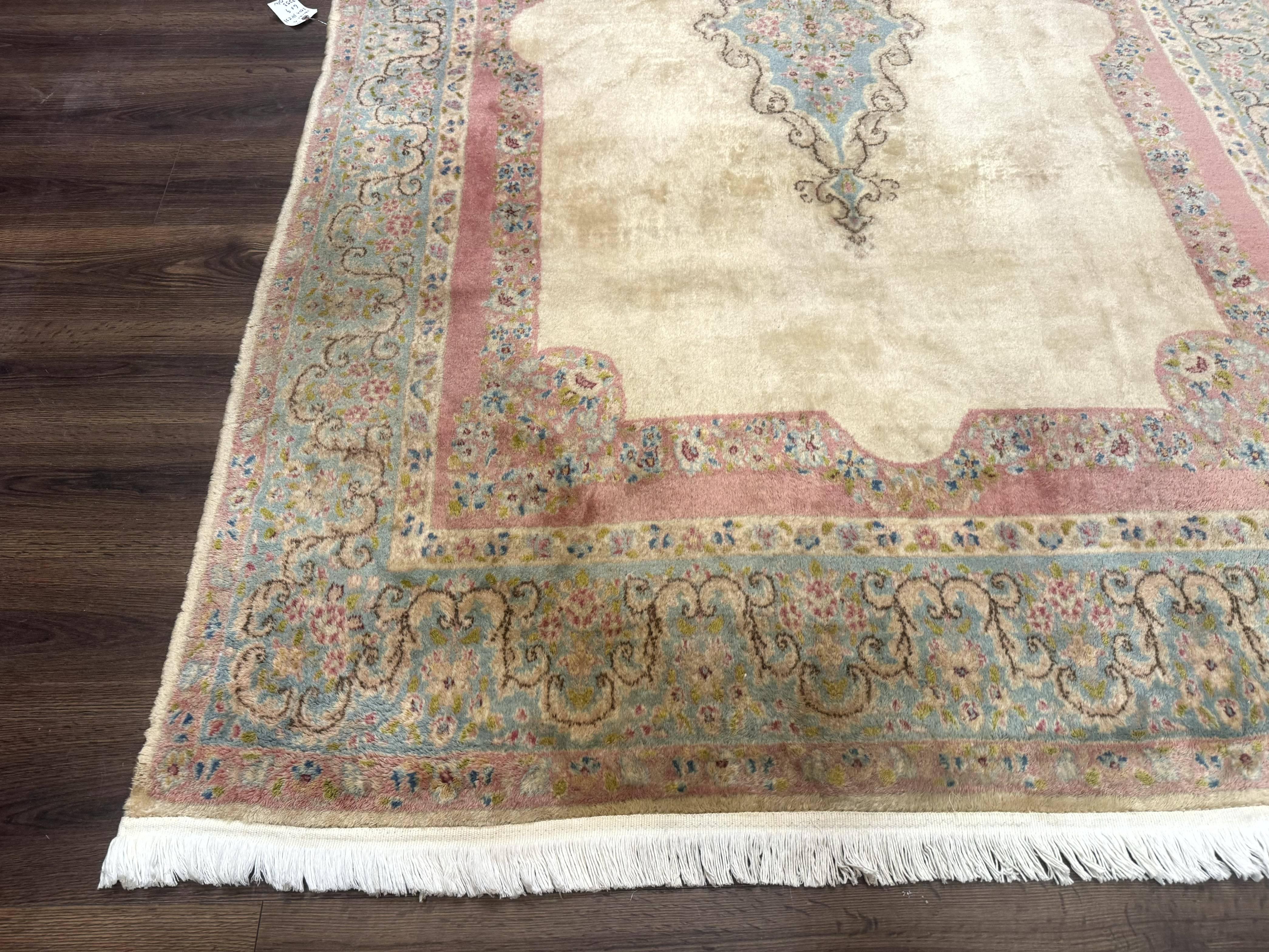 Persian Kerman Rug 6x9, Pastel Colors, Semi Open Field - Jewel Rugs